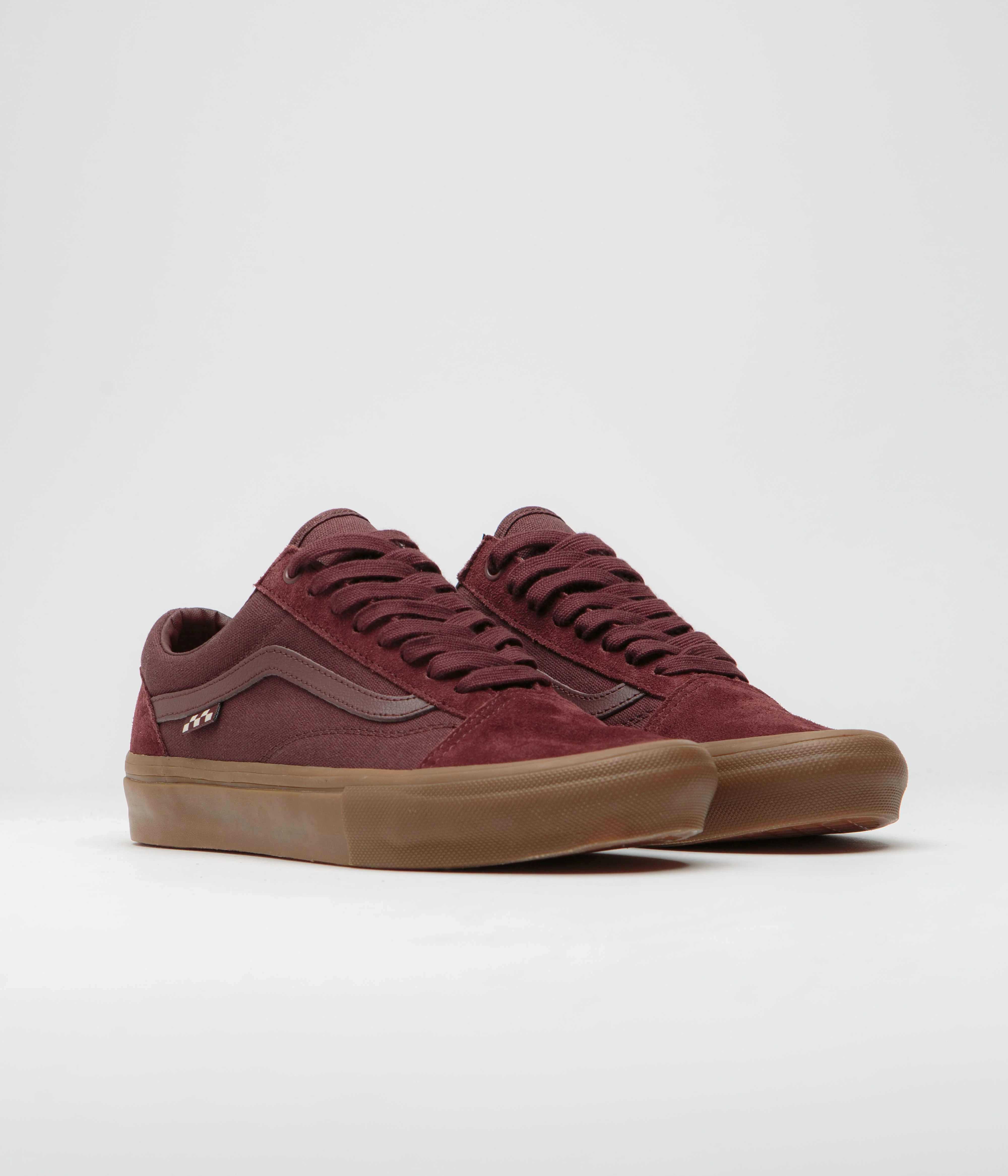 Vans Old Skool Shoes - Dark Red / Gum - Image 2