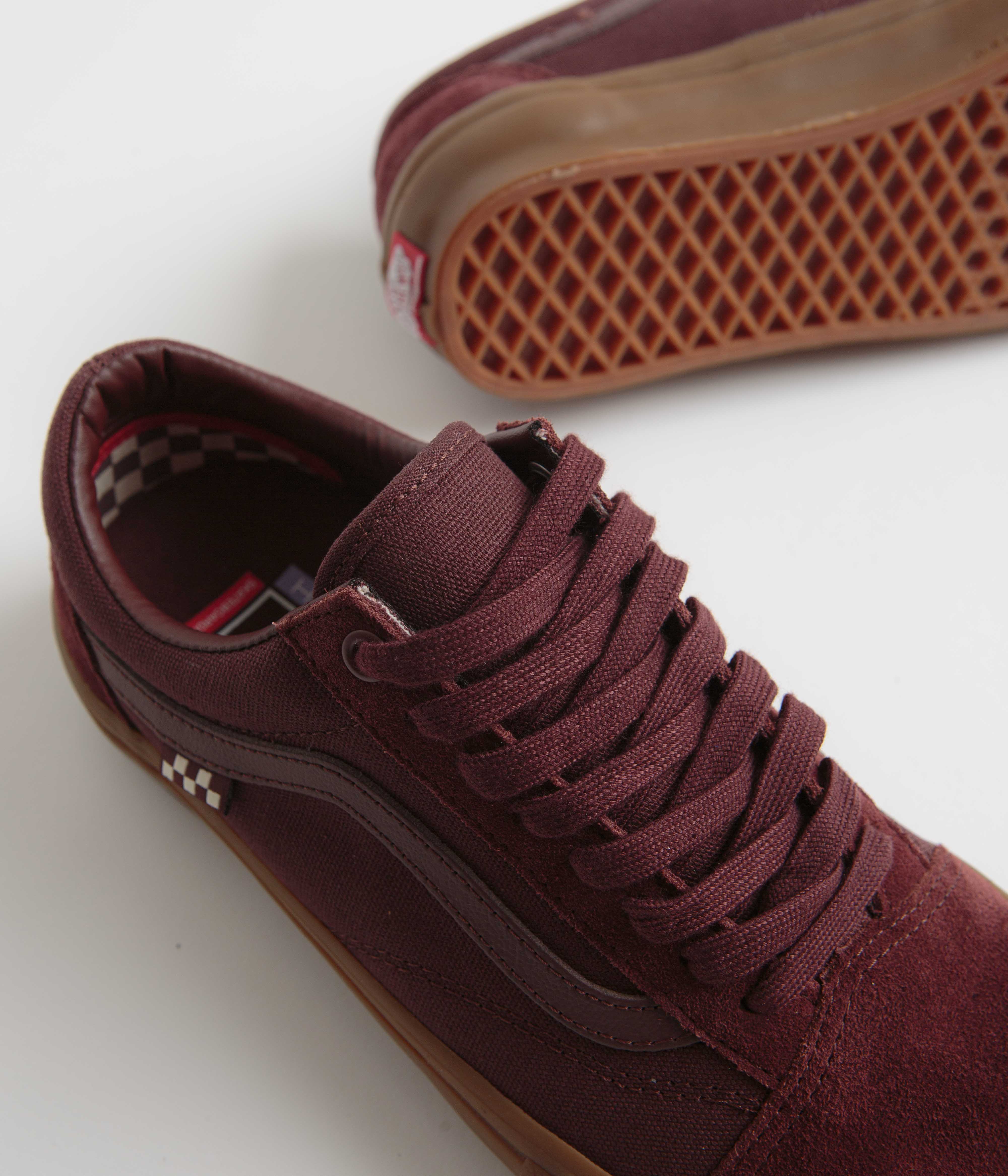 Vans Old Skool Shoes - Dark Red / Gum - Image 3