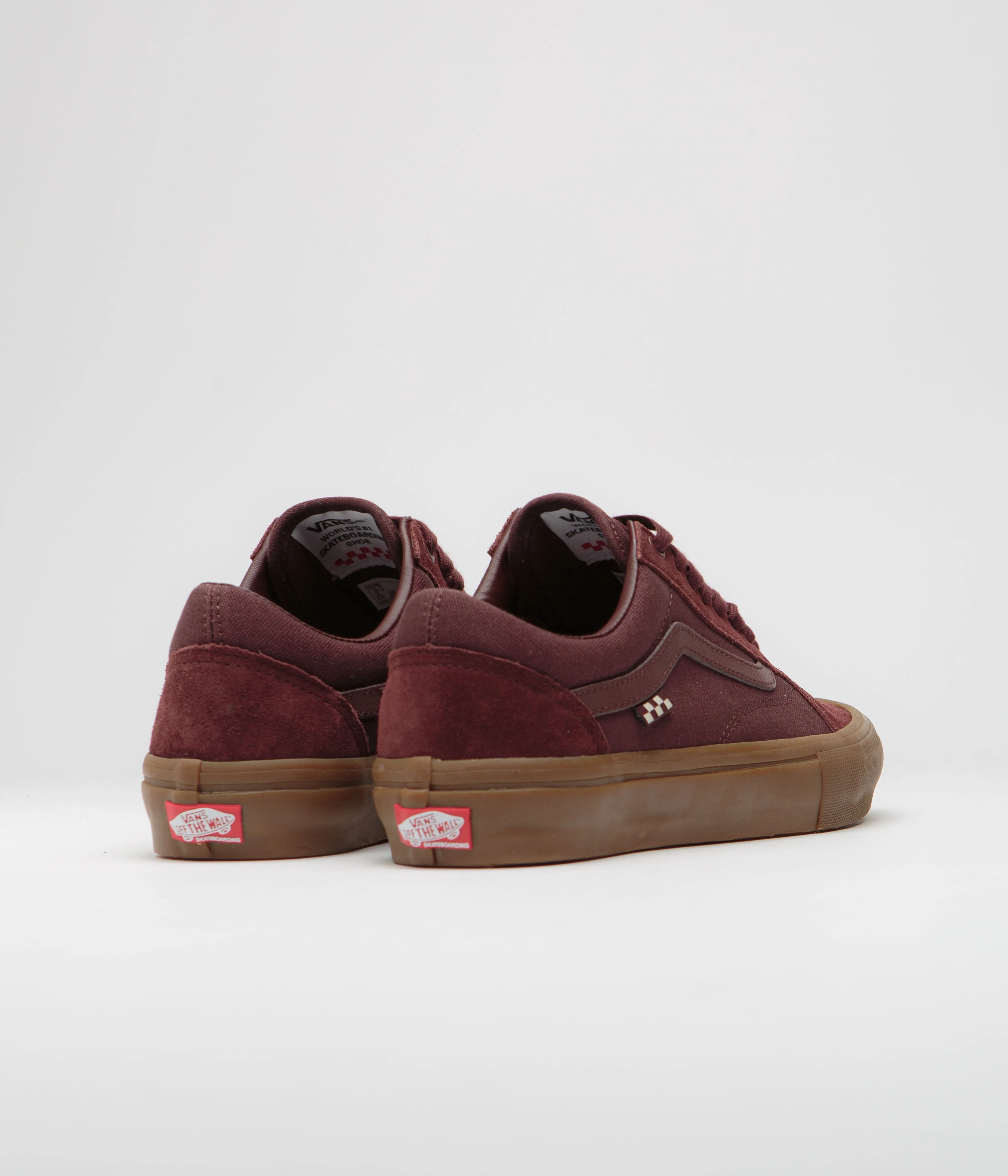 Vans Old Skool Shoes - Dark Red / Gum - Image 4