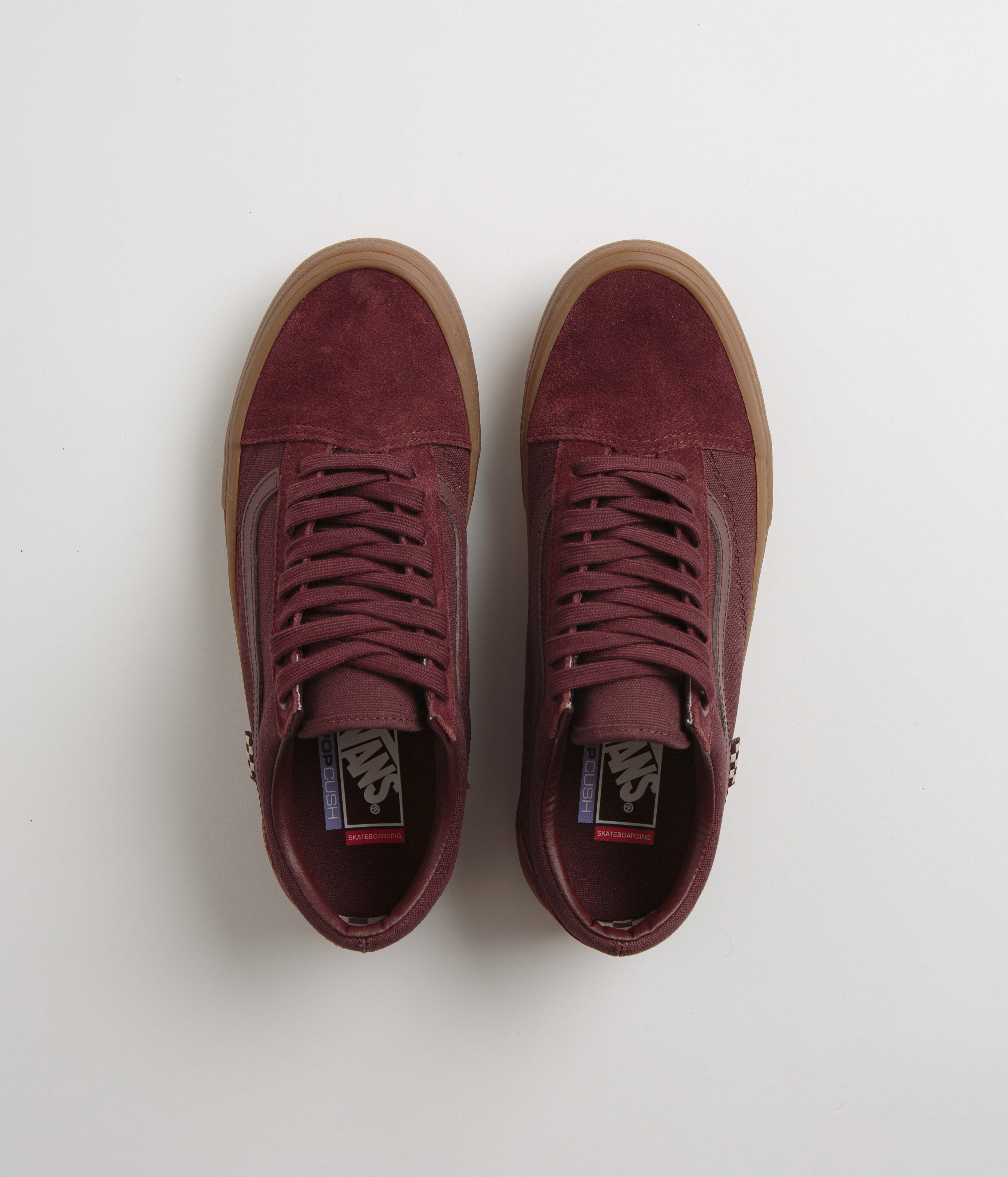 Vans Old Skool Shoes - Dark Red / Gum - Image 7