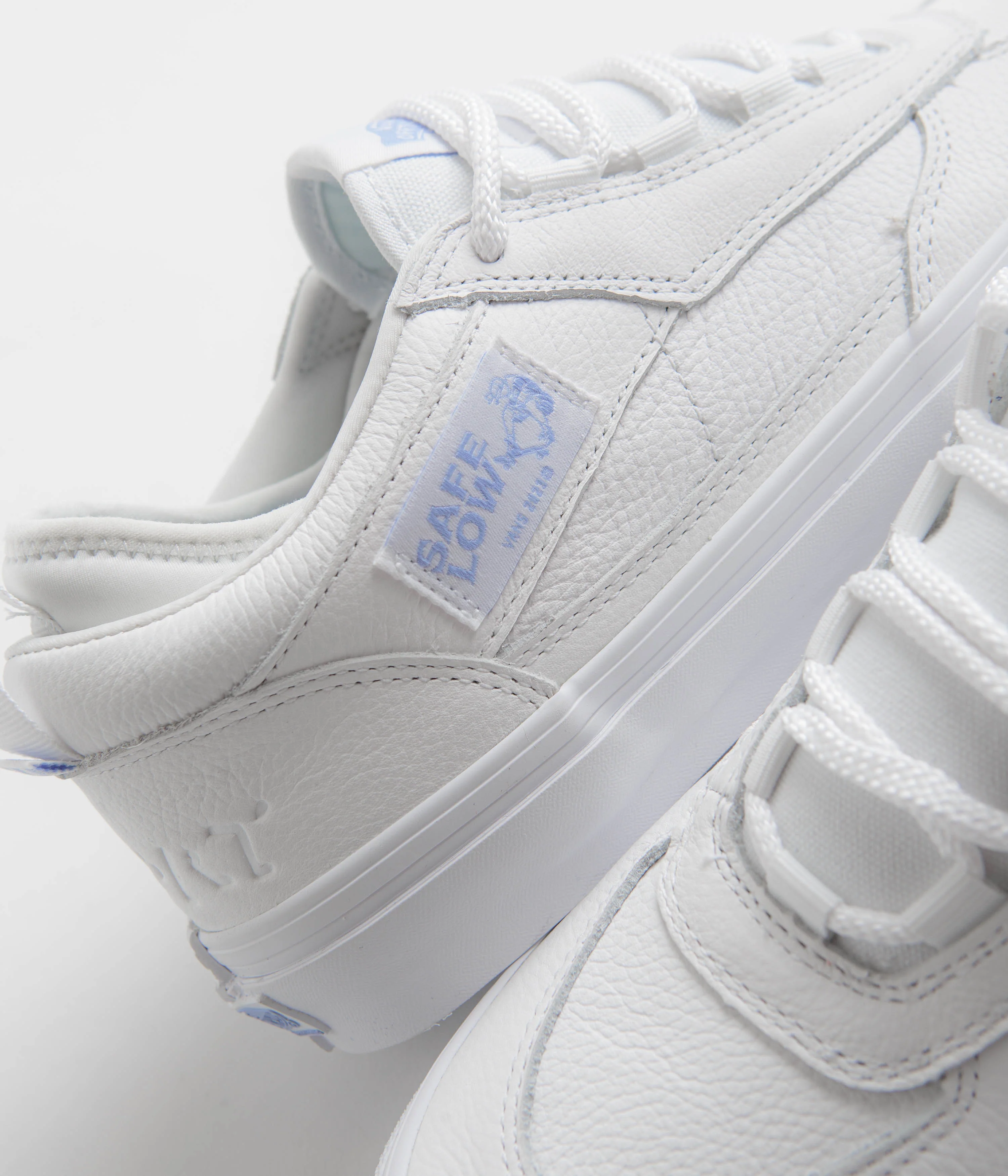 Vans Safe Low Shoes - (Rory) White Leather - Image 3
