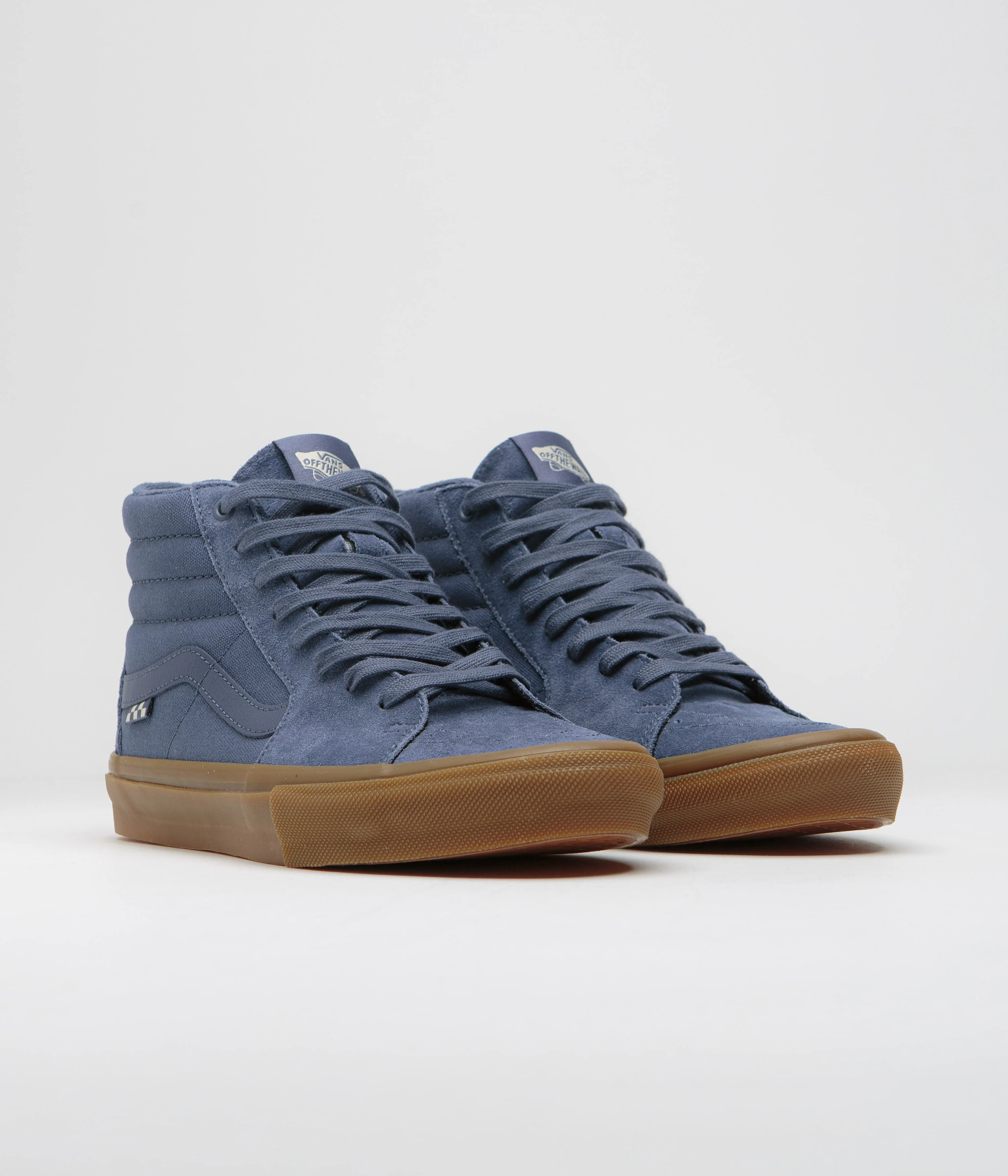 Vans Sk8-Hi Shoes - Vintage Blue / Gum - Image 2