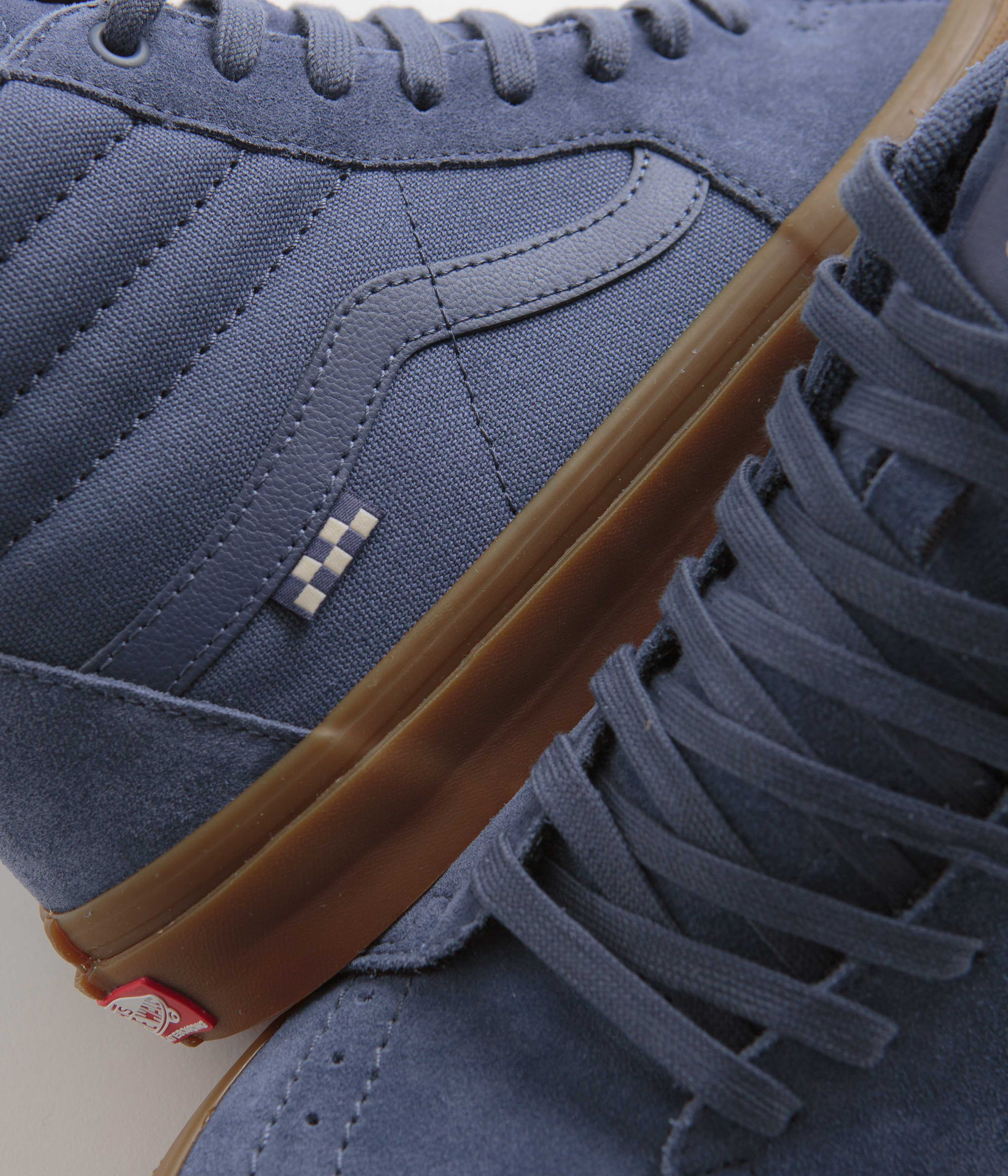 Vans Sk8-Hi Shoes - Vintage Blue / Gum - Image 3