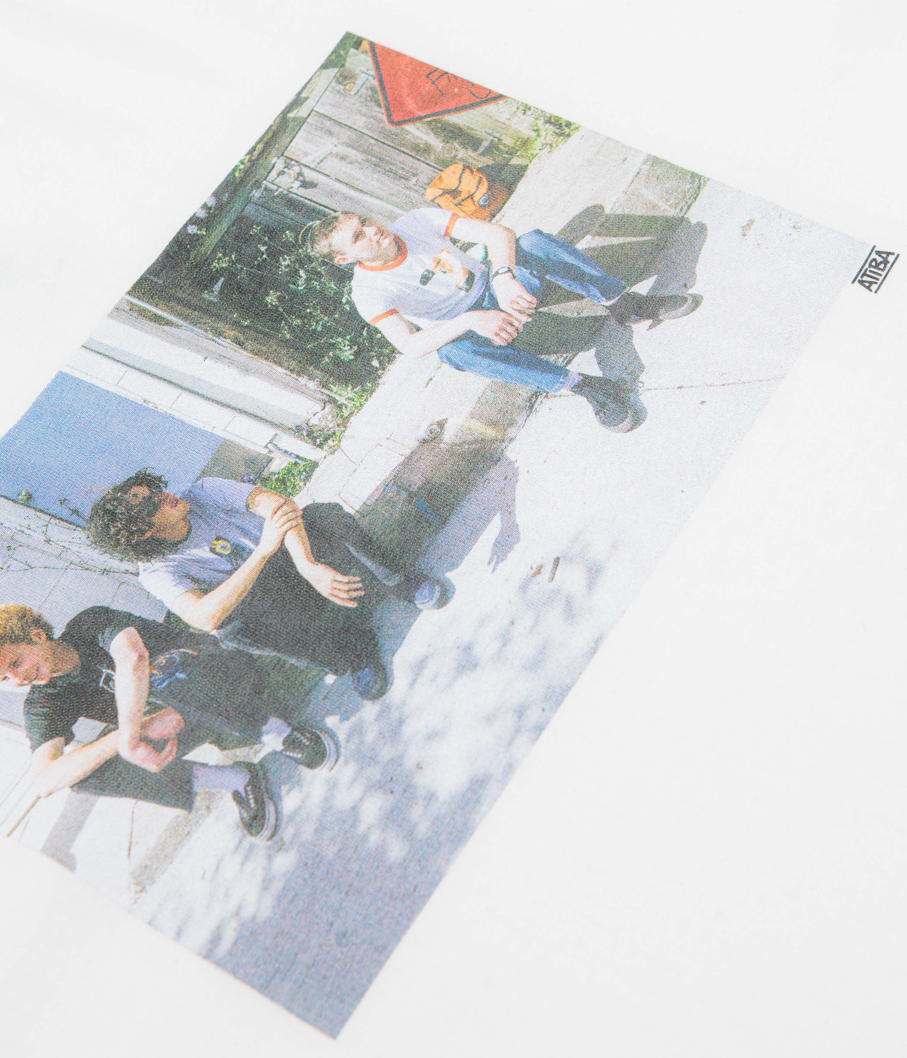 Vans Skate Atiba Haze Curb Crew T-Shirt - White - Image 3