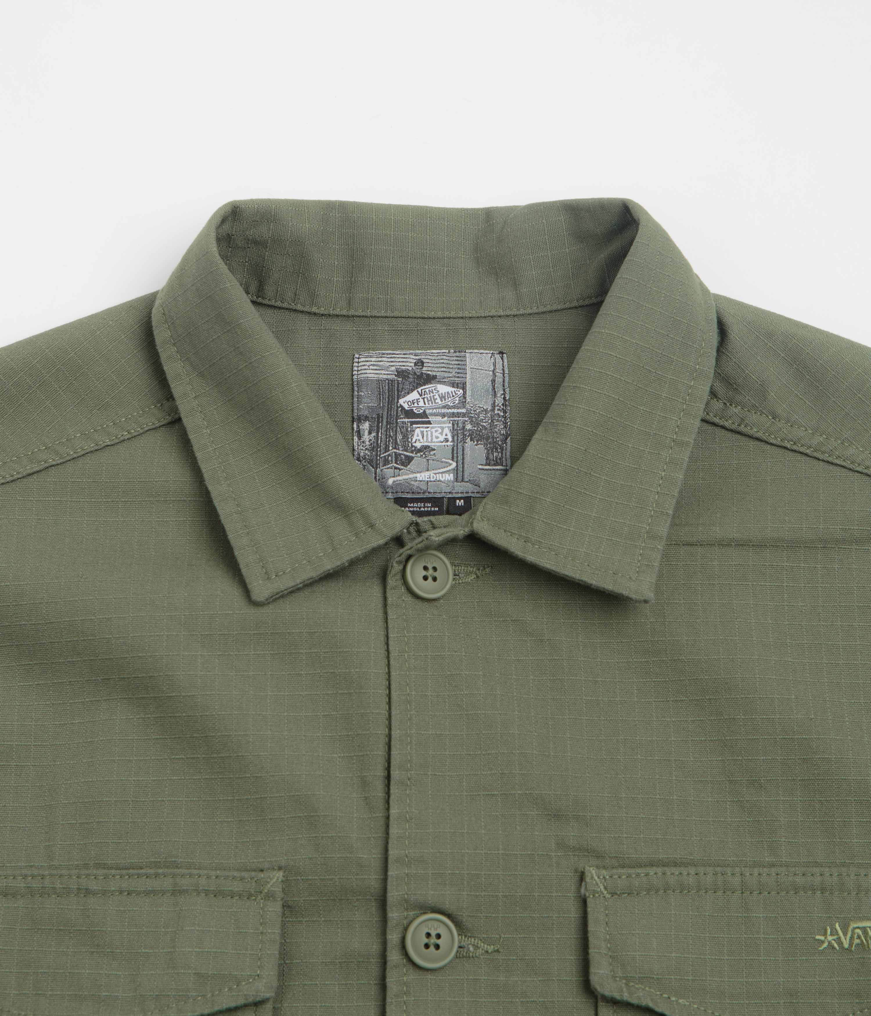 Vans Skate Atiba Haze Military Overshirt - Pine Forest - Image 3