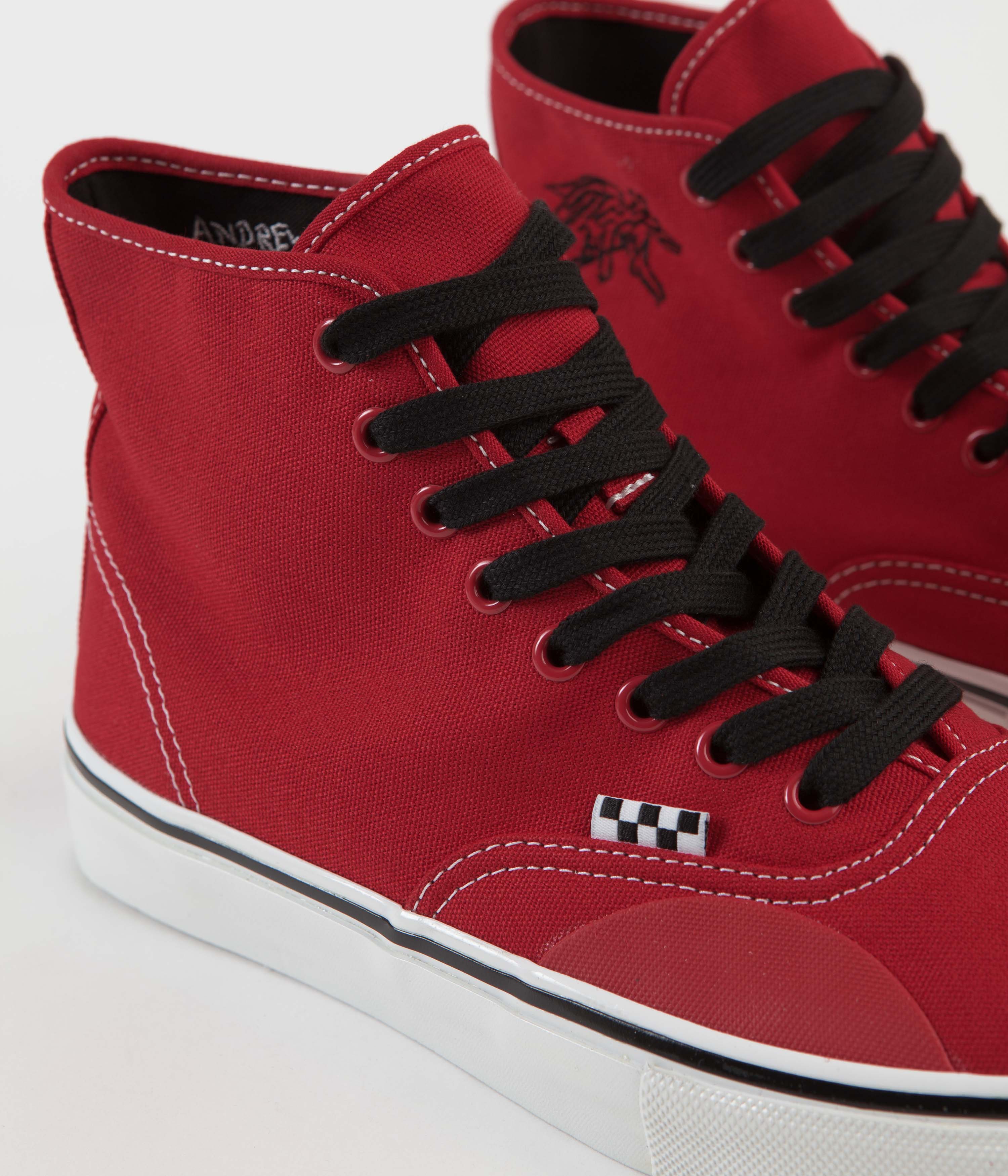 Vans Skate Authentic High LTD Shoes - (Andrew Allen) Red / Hockey - Image 3