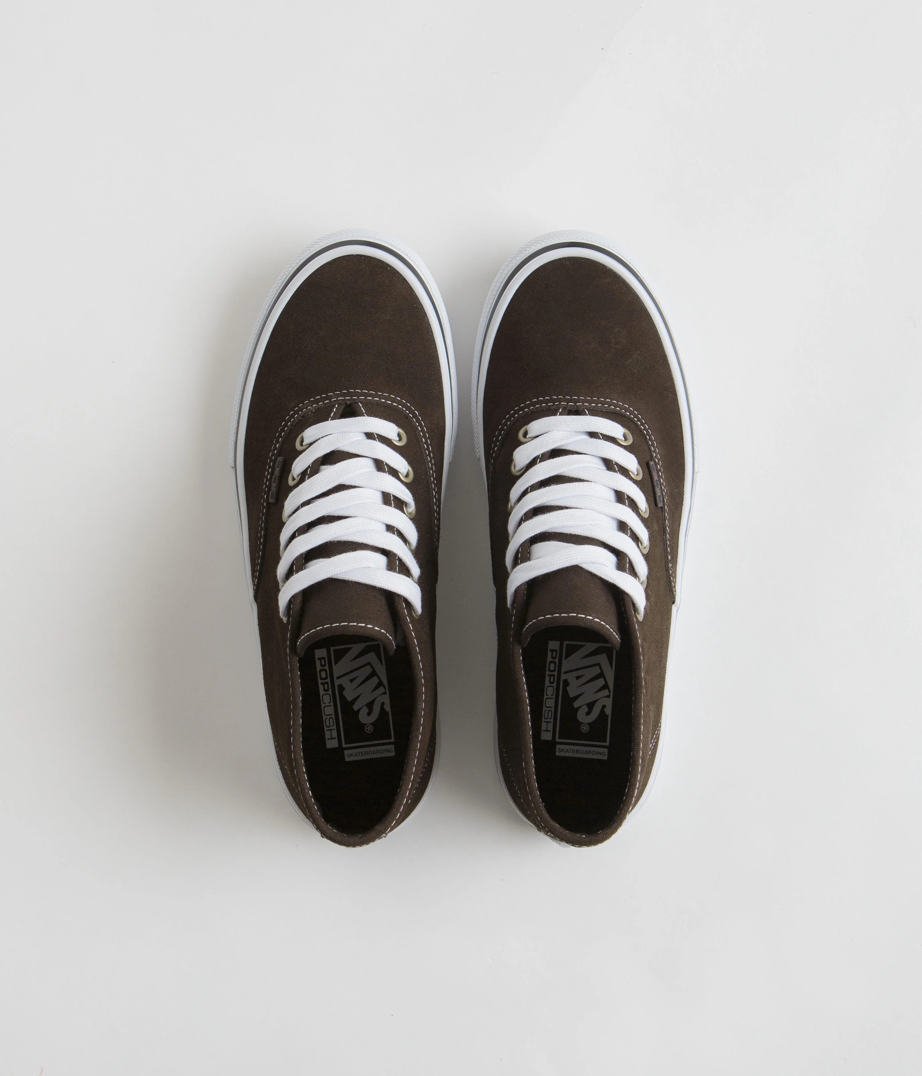 Vans Skate Authentic Mid VCU Shoes - Dark Brown / White - Image 7