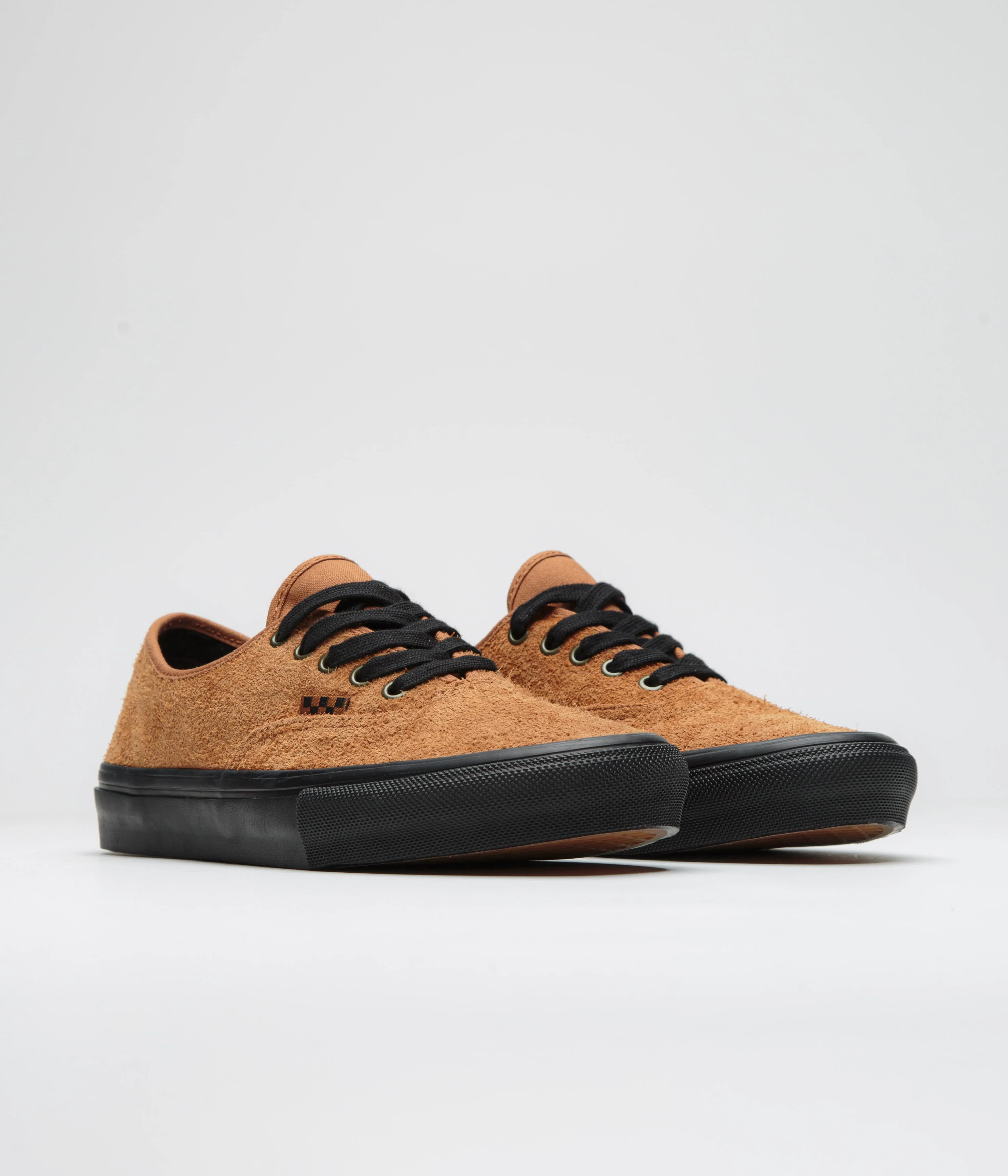 Vans Skate Authentic Shoes - Hairy Suede Black / Rust - Image 2