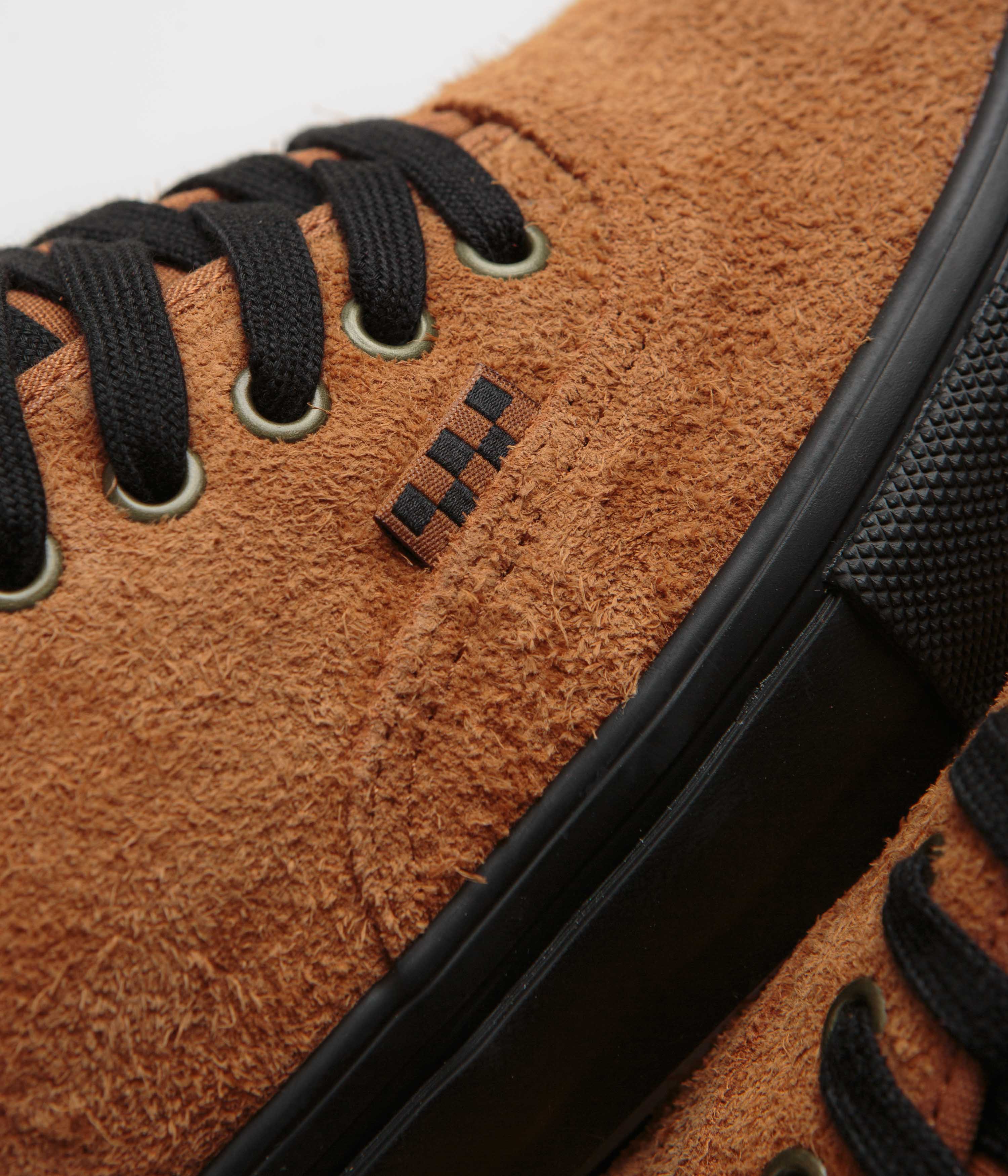 Vans Skate Authentic Shoes - Hairy Suede Black / Rust - Image 3