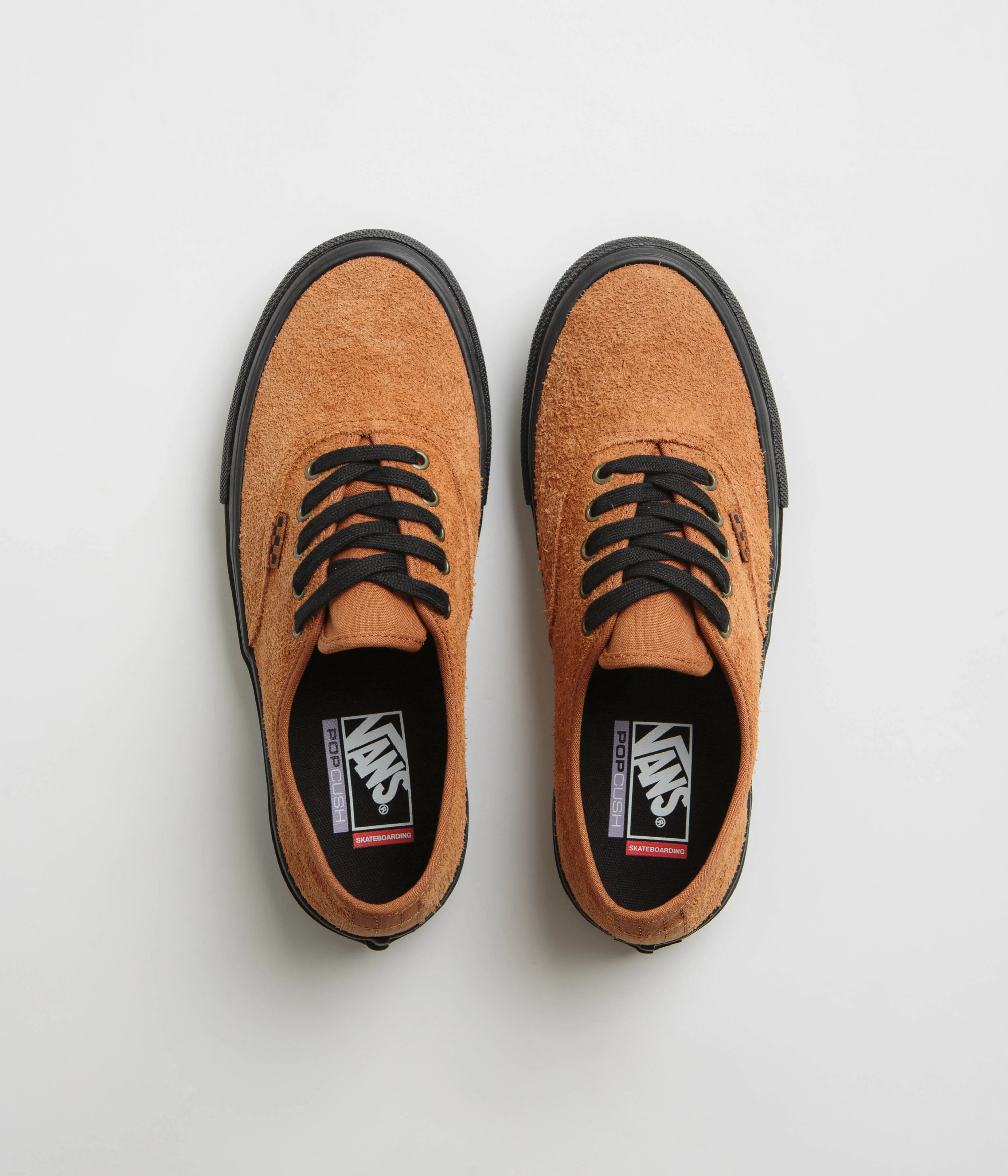 Vans Skate Authentic Shoes - Hairy Suede Black / Rust - Image 7