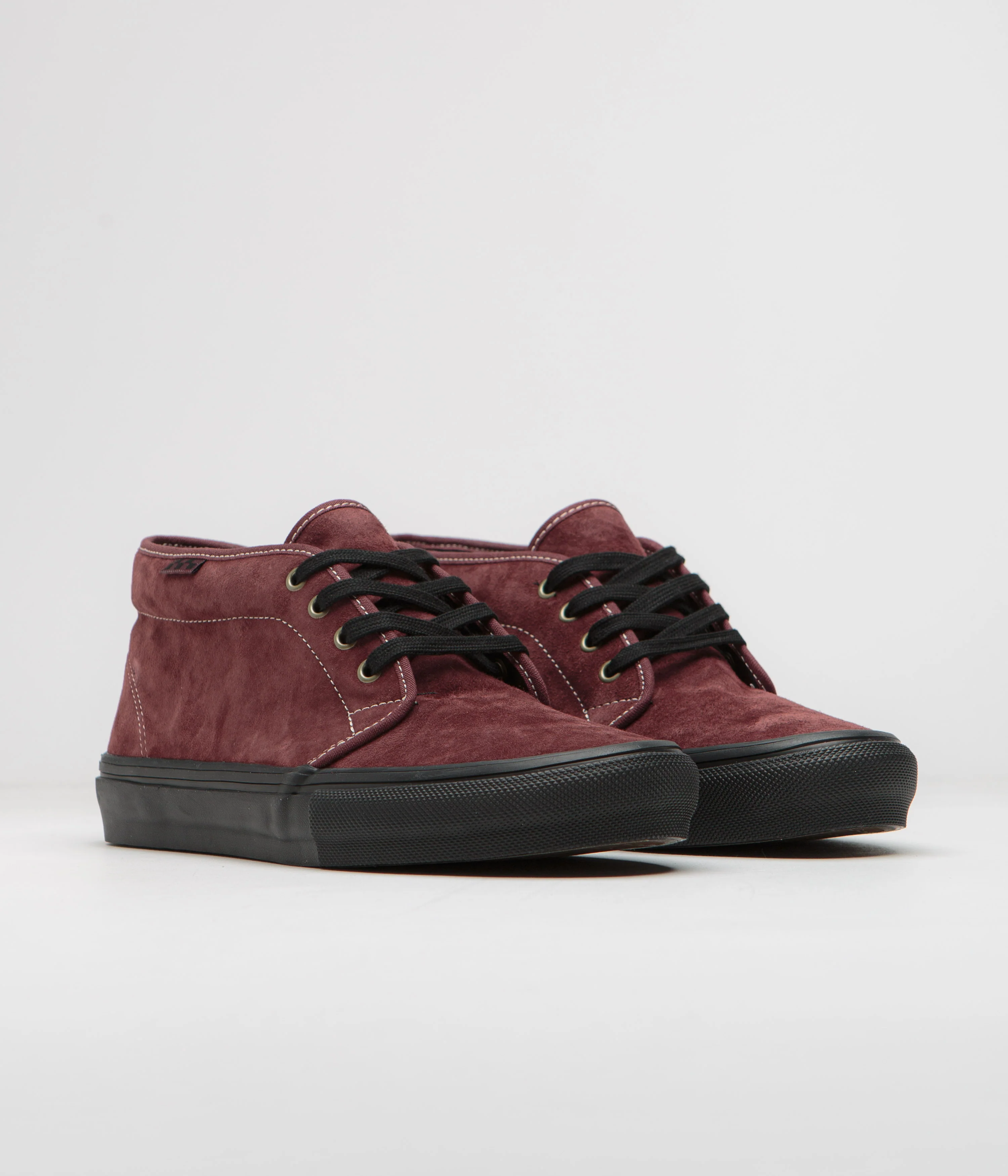 Vans Skate Chukka Shoes - Dark Red / Black - Image 2