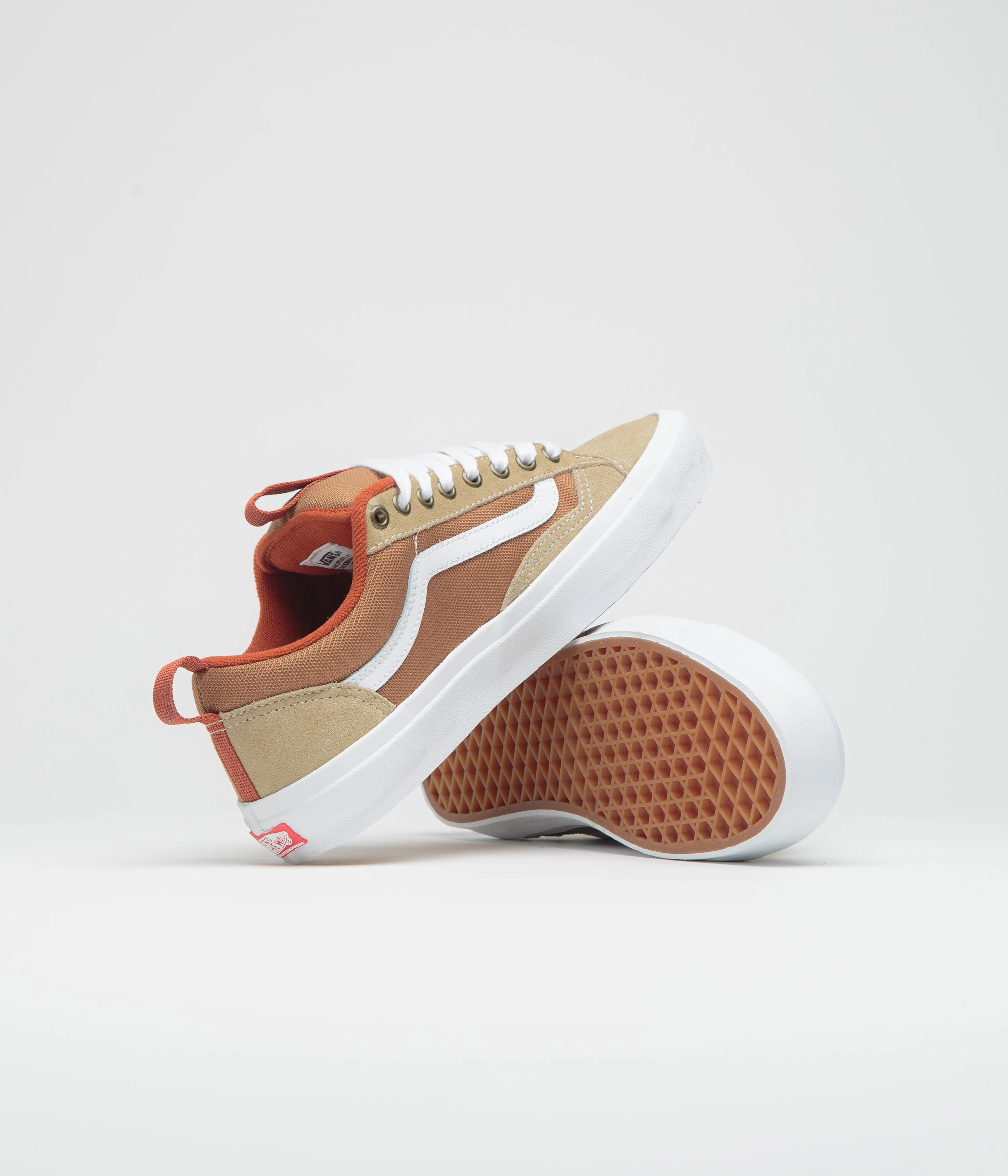 Vans Skate Old Skool 36+ Shoes - Khaki / Burnt Orange - Image 5