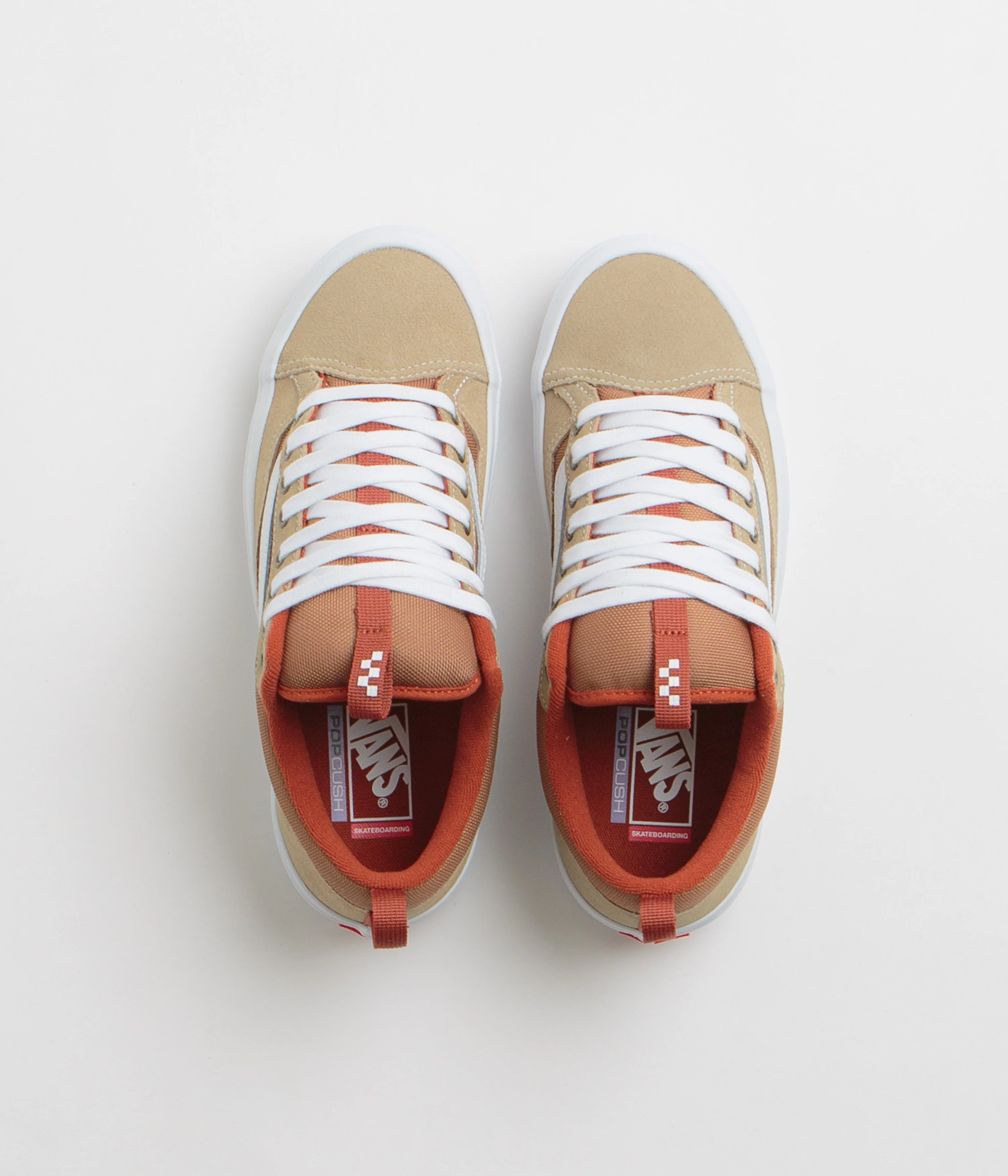 Vans Skate Old Skool 36+ Shoes - Khaki / Burnt Orange - Image 7