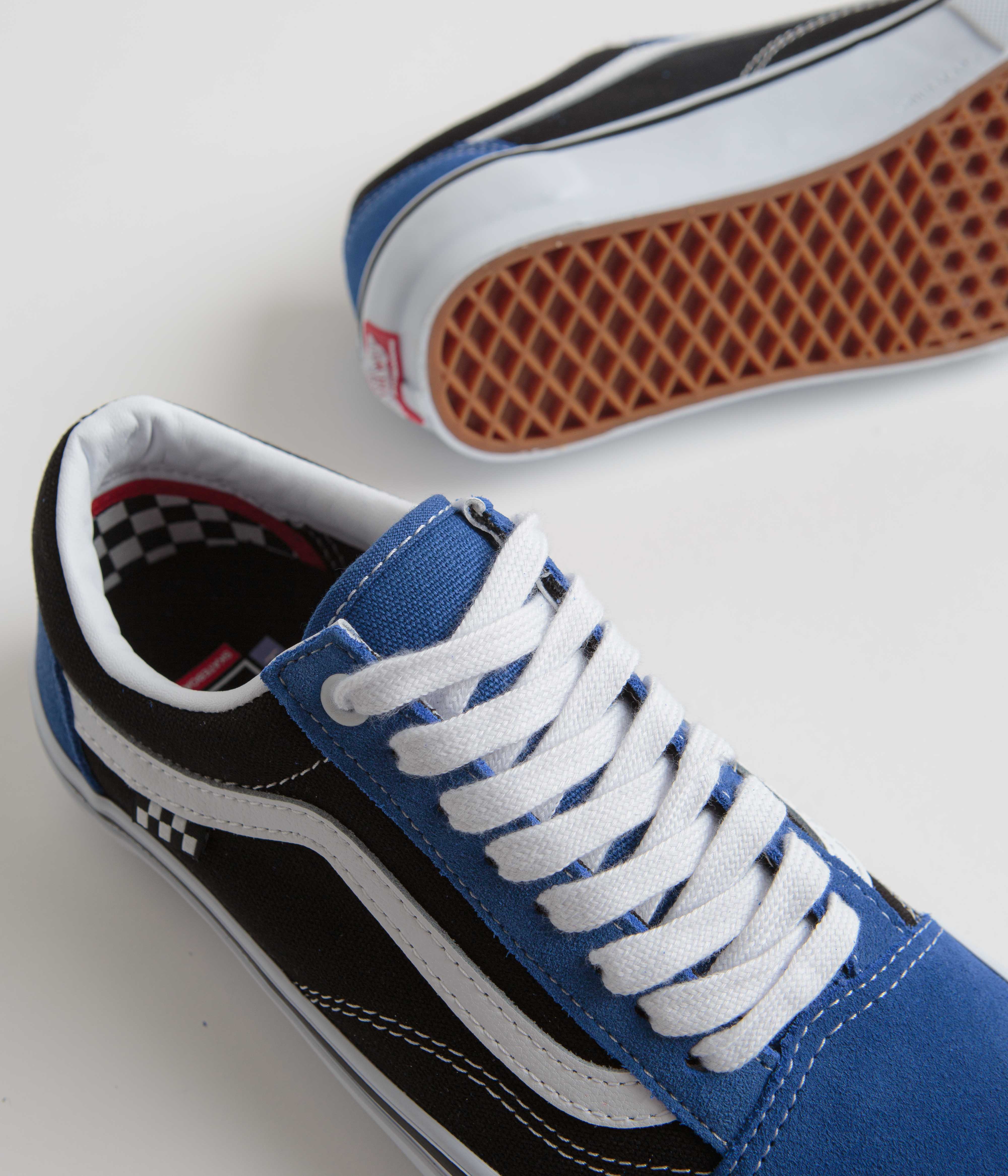 Vans Skate Old Skool Shoes - Blue / Black / White - Image 3