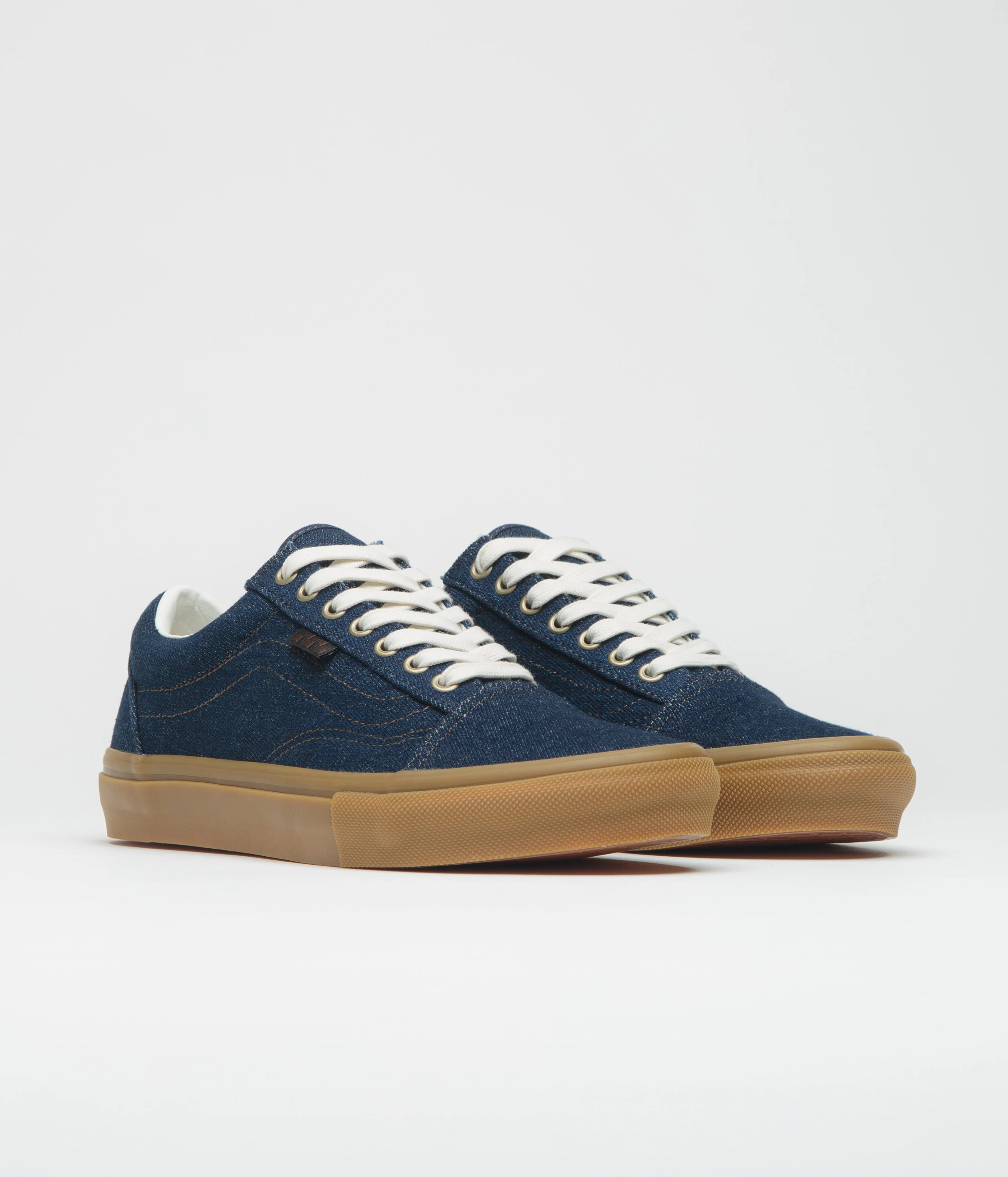 Vans Skate Old Skool Shoes - Blue Denim - Image 2