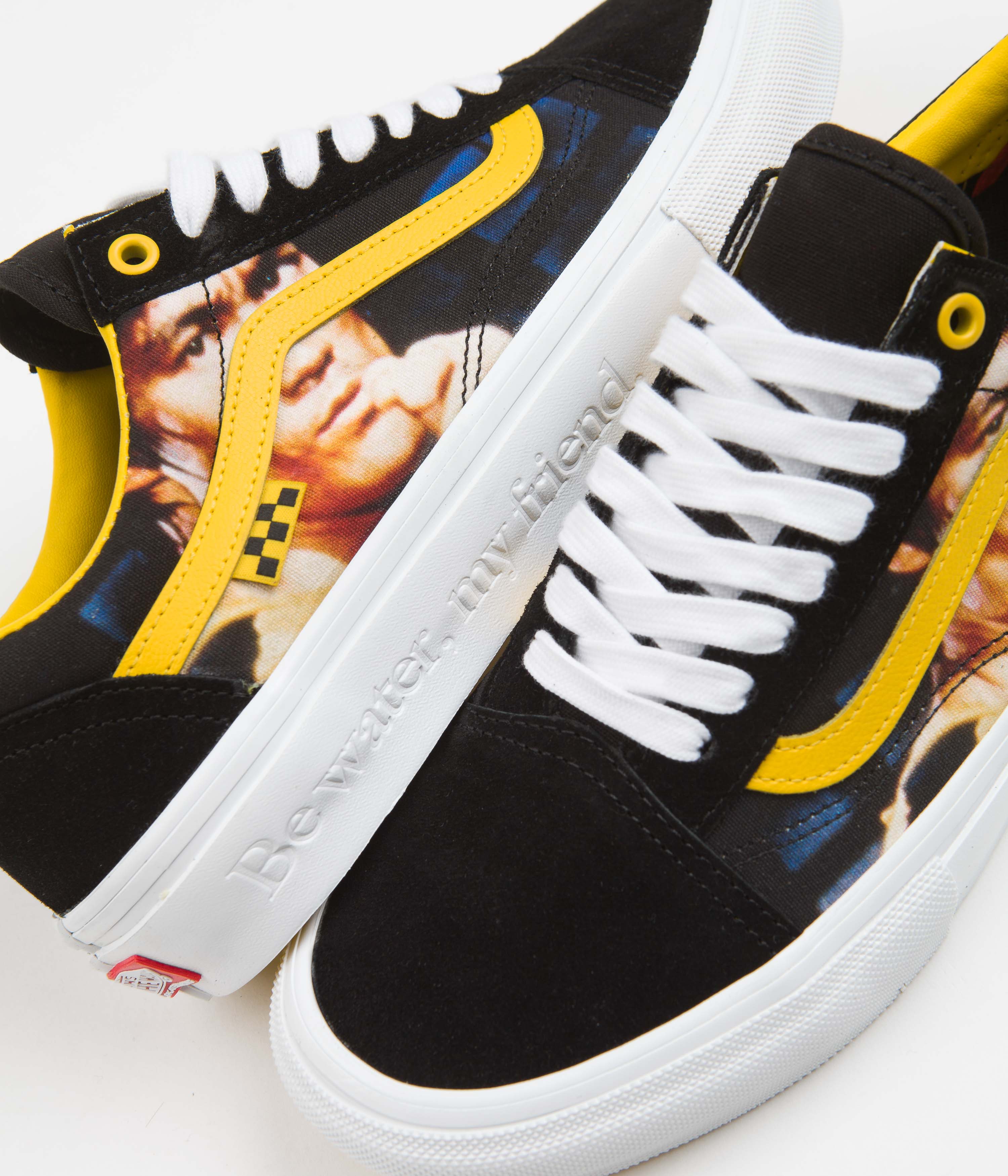 Vans Skate Old Skool Shoes - (Bruce Lee) Black / Yellow - Image 3