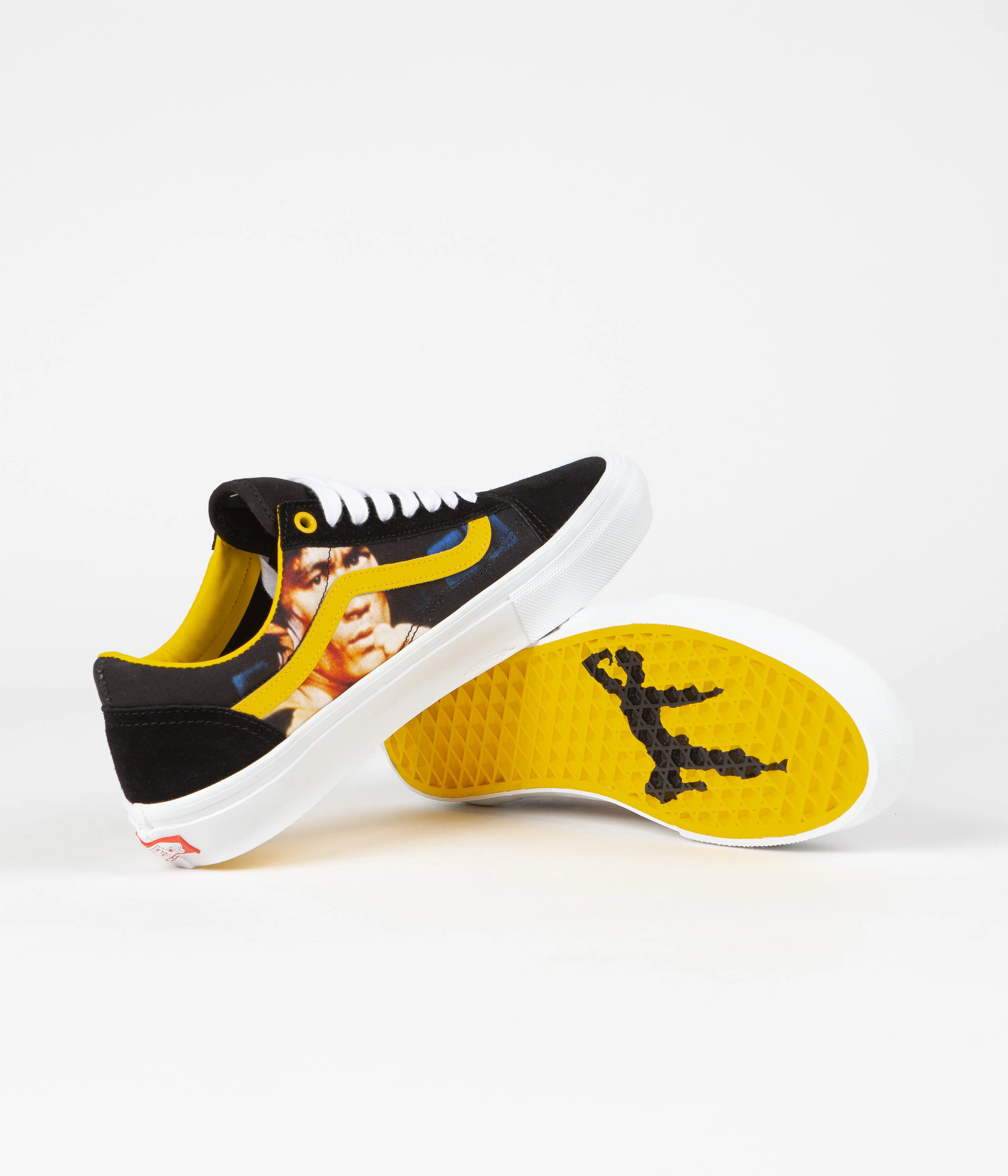 Vans Skate Old Skool Shoes - (Bruce Lee) Black / Yellow - Image 5