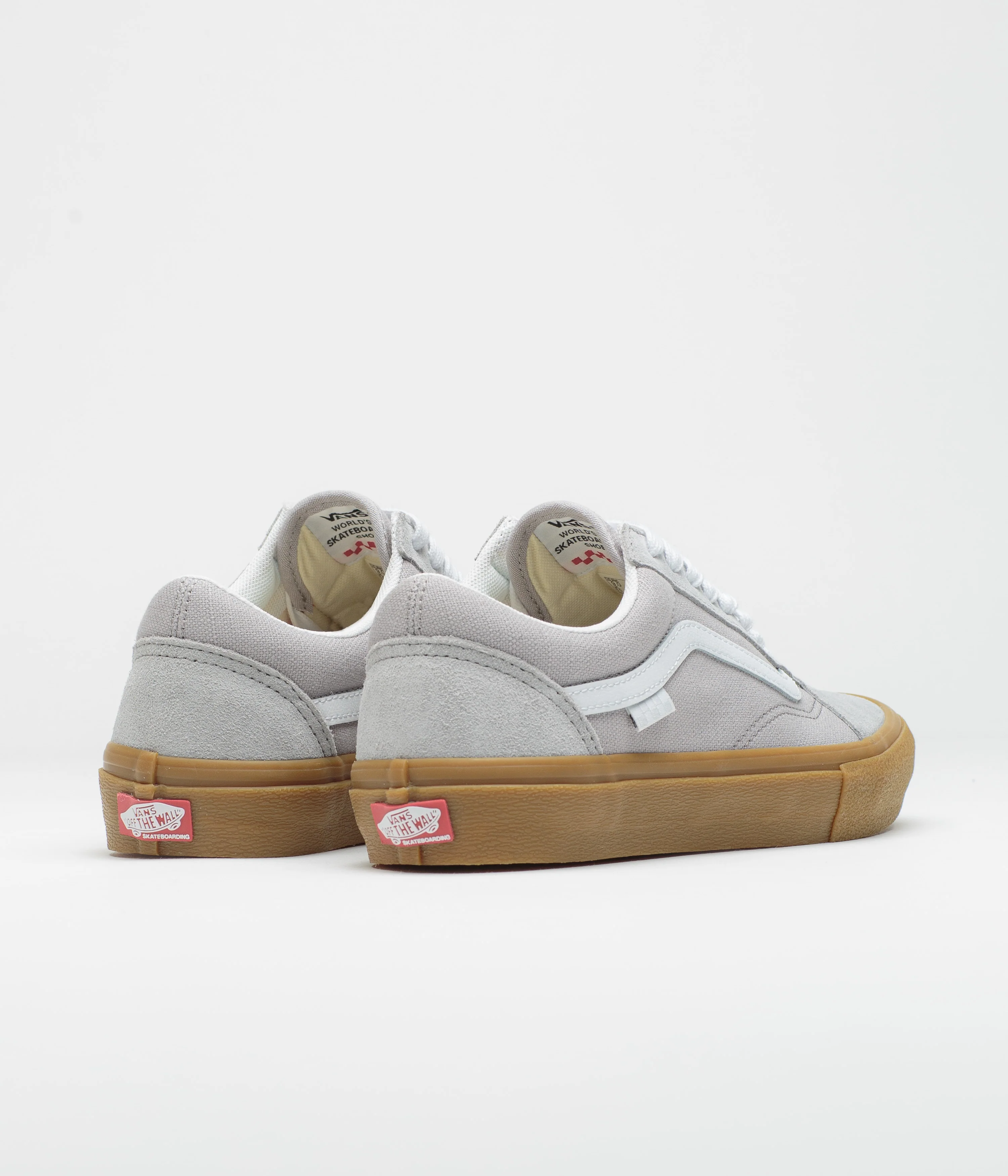 Vans Skate Old Skool Shoes - Crepe Light Gray / Gum - Image 4