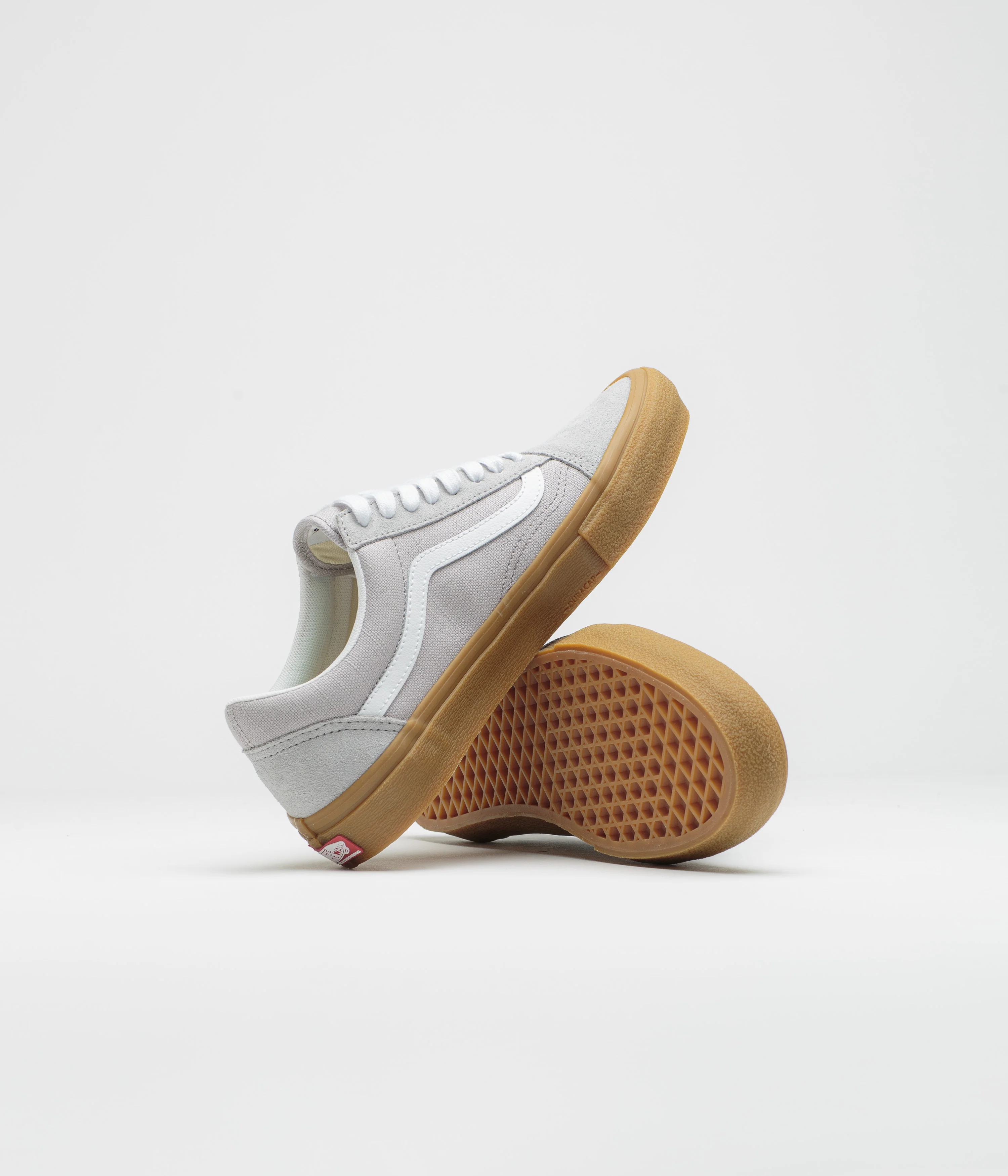 Vans Skate Old Skool Shoes - Crepe Light Gray / Gum - Image 5