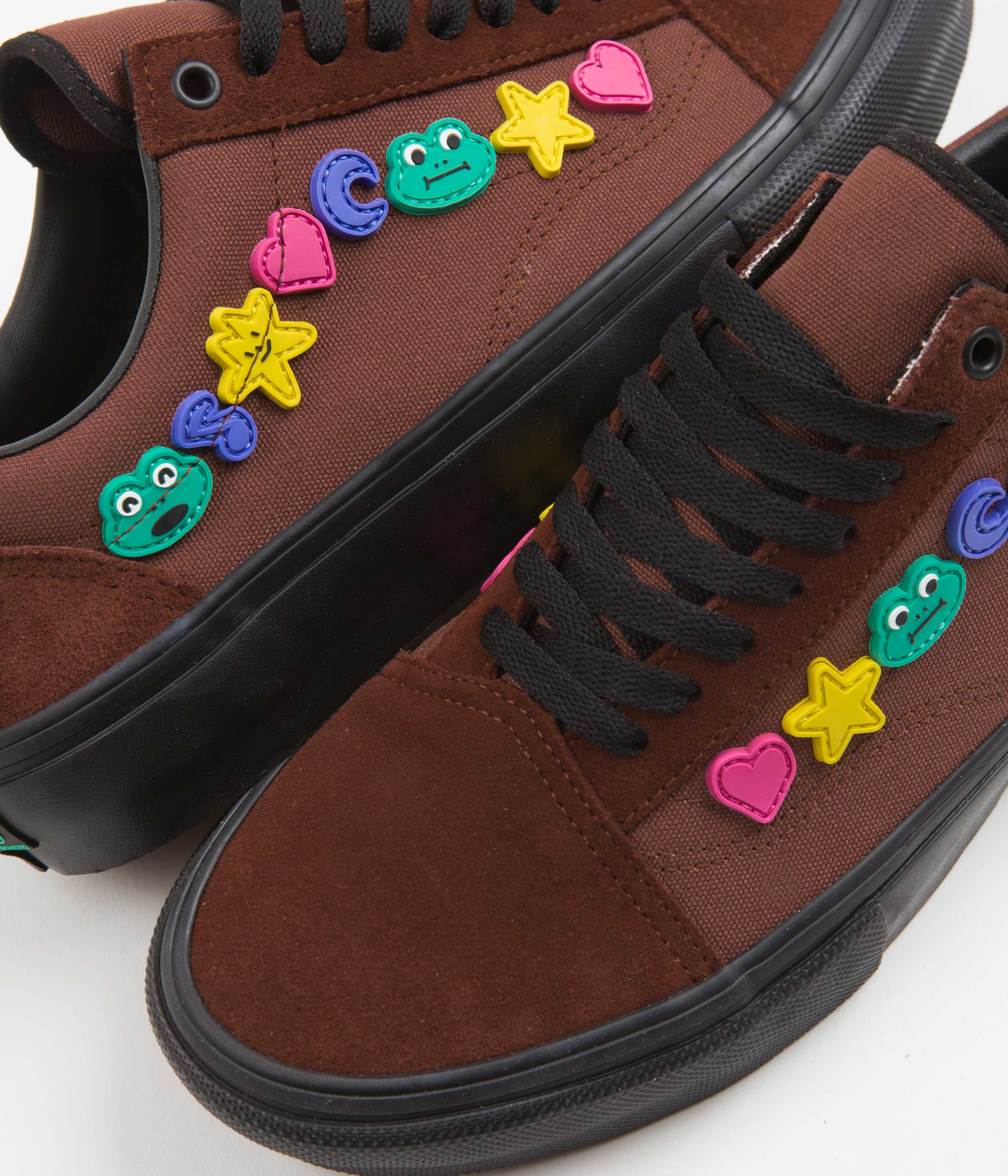 Vans Skate Old Skool Shoes - (Frog) Brown / Black - Image 3