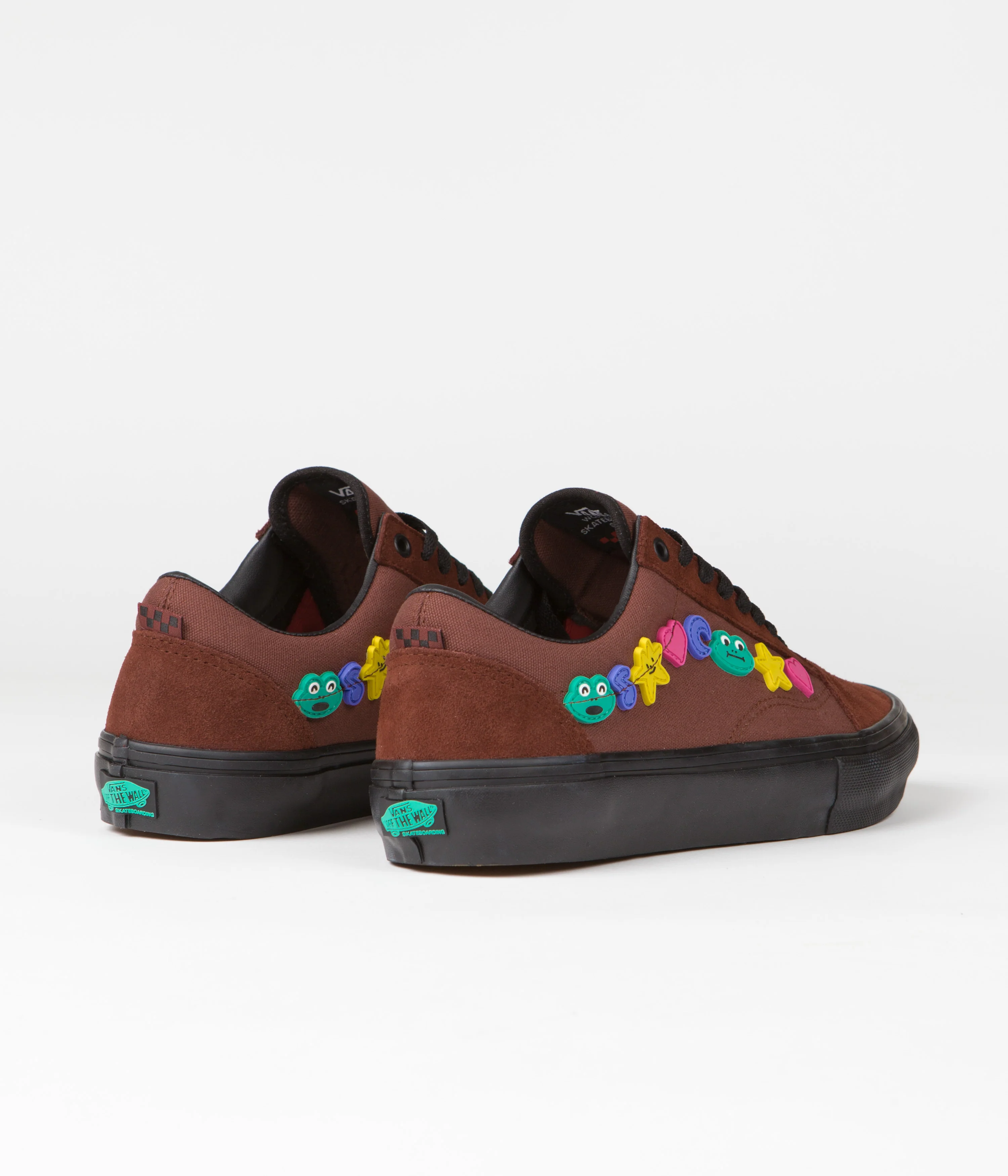 Vans Skate Old Skool Shoes - (Frog) Brown / Black - Image 4