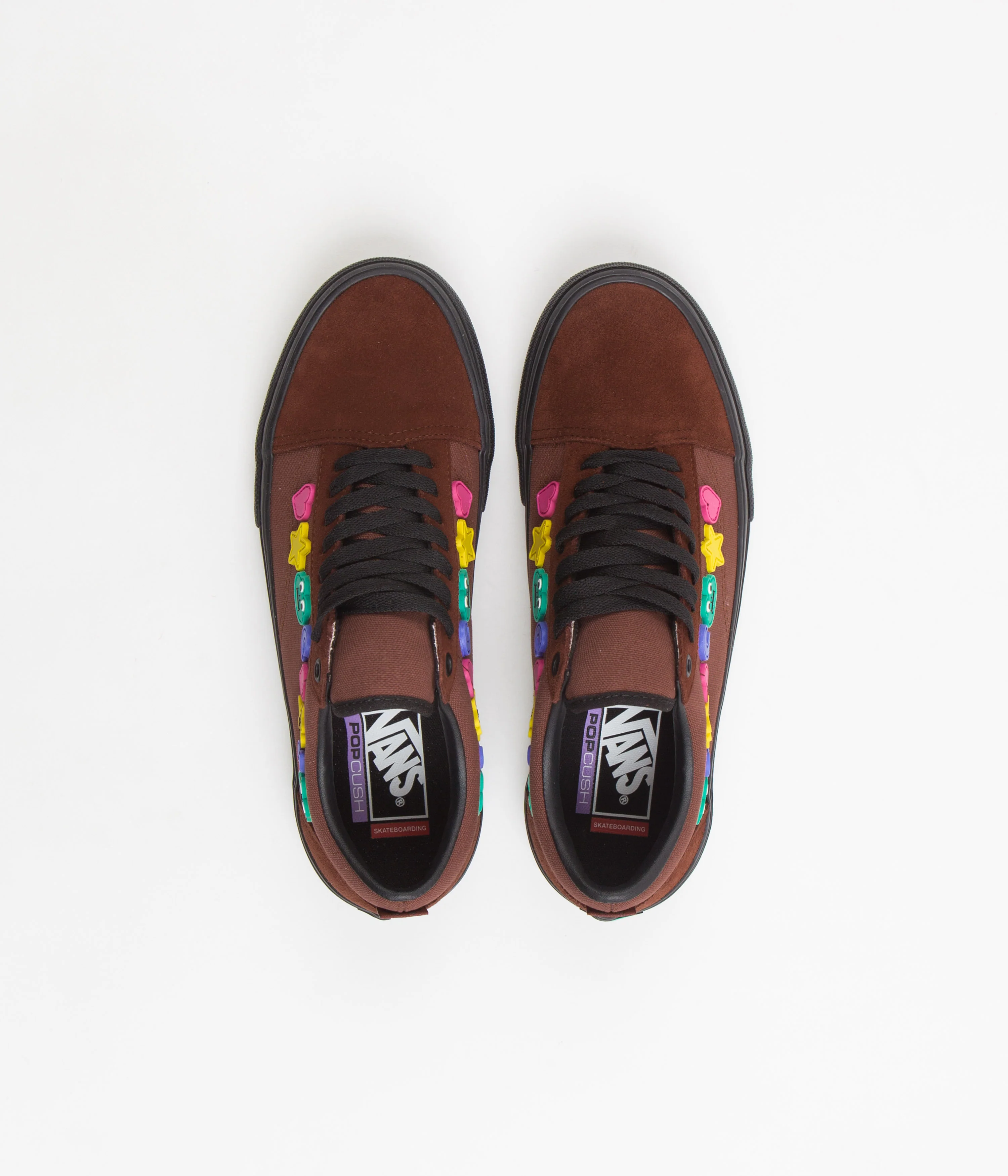 Vans Skate Old Skool Shoes - (Frog) Brown / Black - Image 7