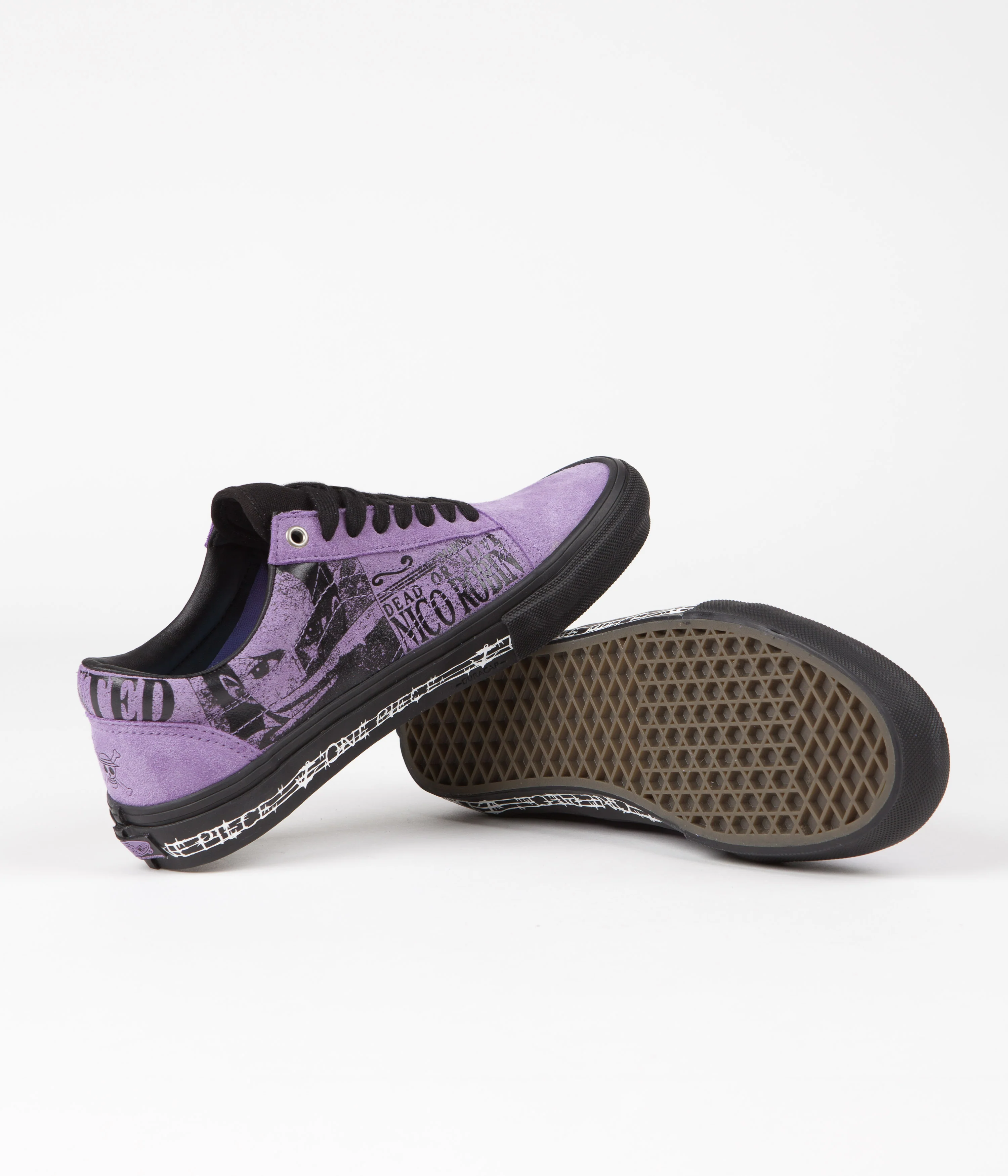 Vans Skate Old Skool Shoes - (One Piece Wanted Nico) Robin Purple - Image 5