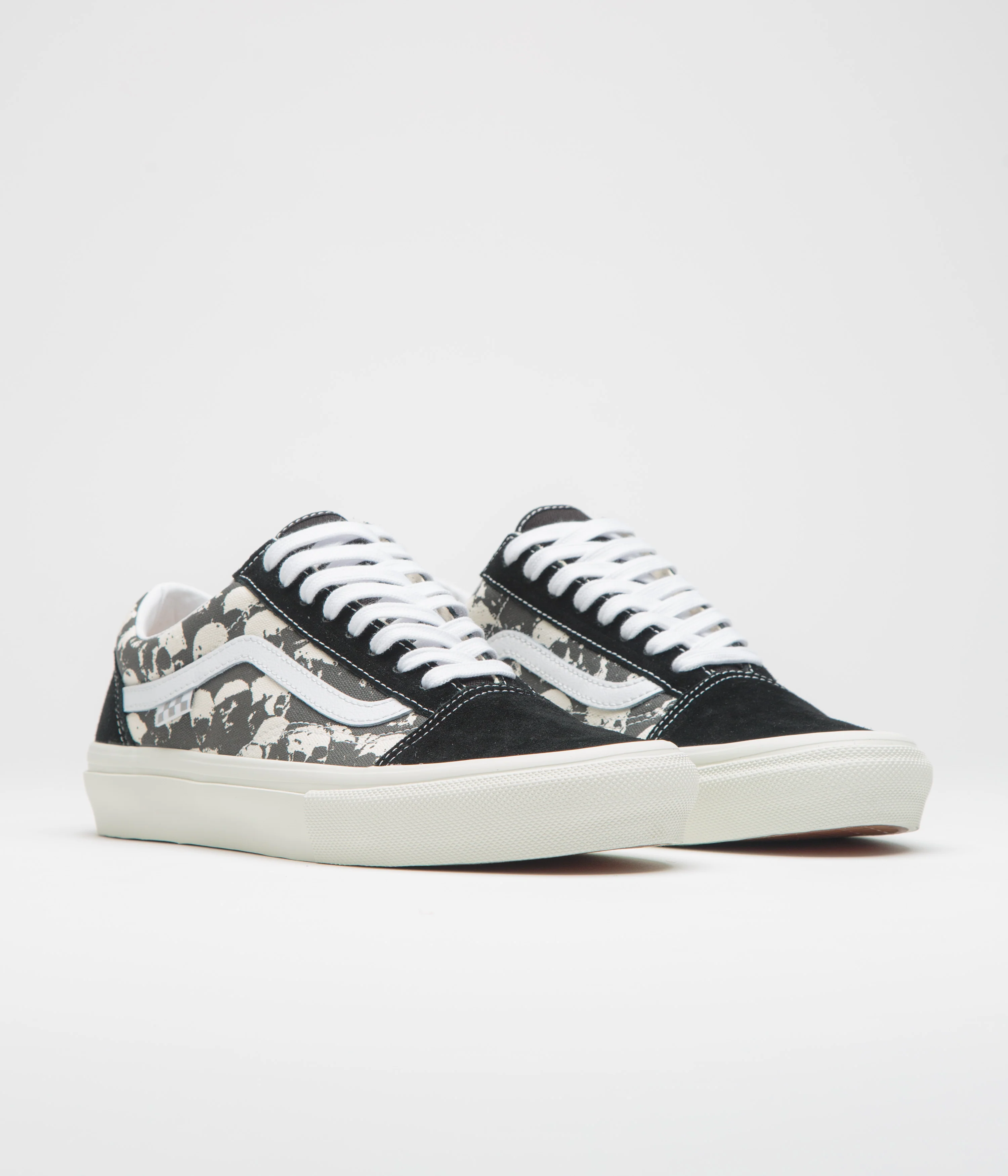 Vans Skate Old Skool Shoes - Skull Pile Black / White / Gum - Image 2