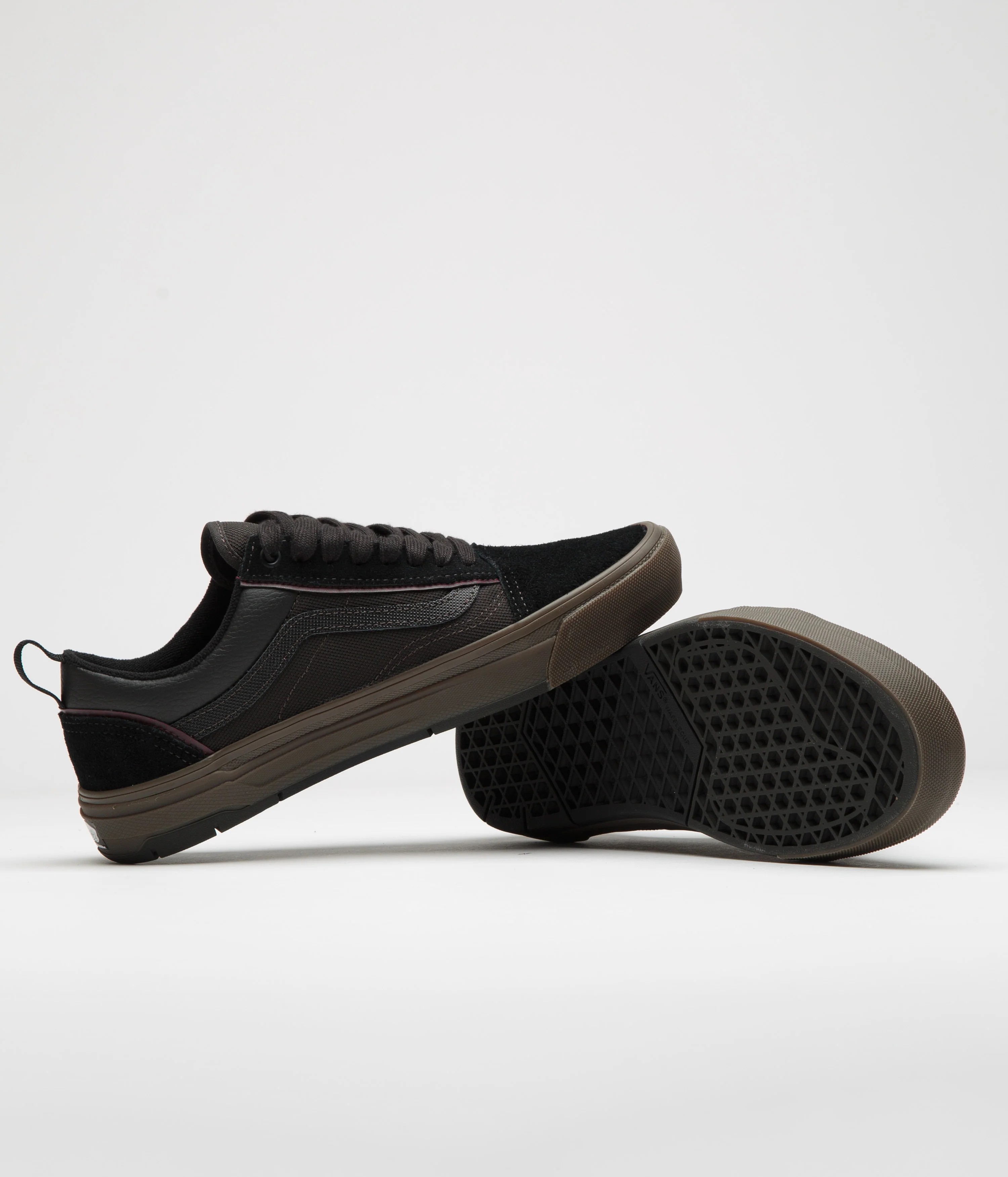 Vans Skate Old Skool Wafflecup Shoes - Black / Dark Gum - Image 5