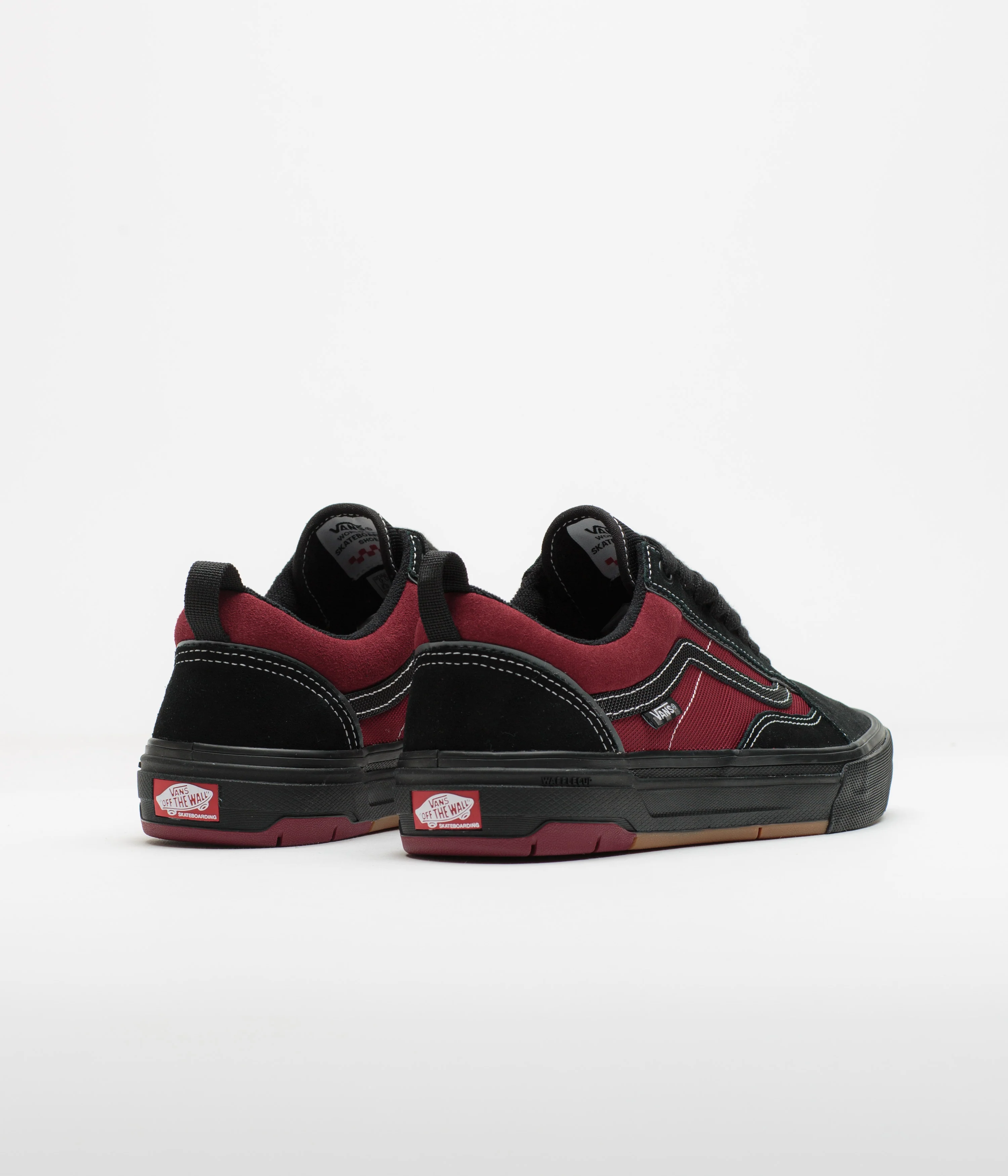 Vans Skate Old Skool Wafflecup Shoes - Black / Red - Image 4