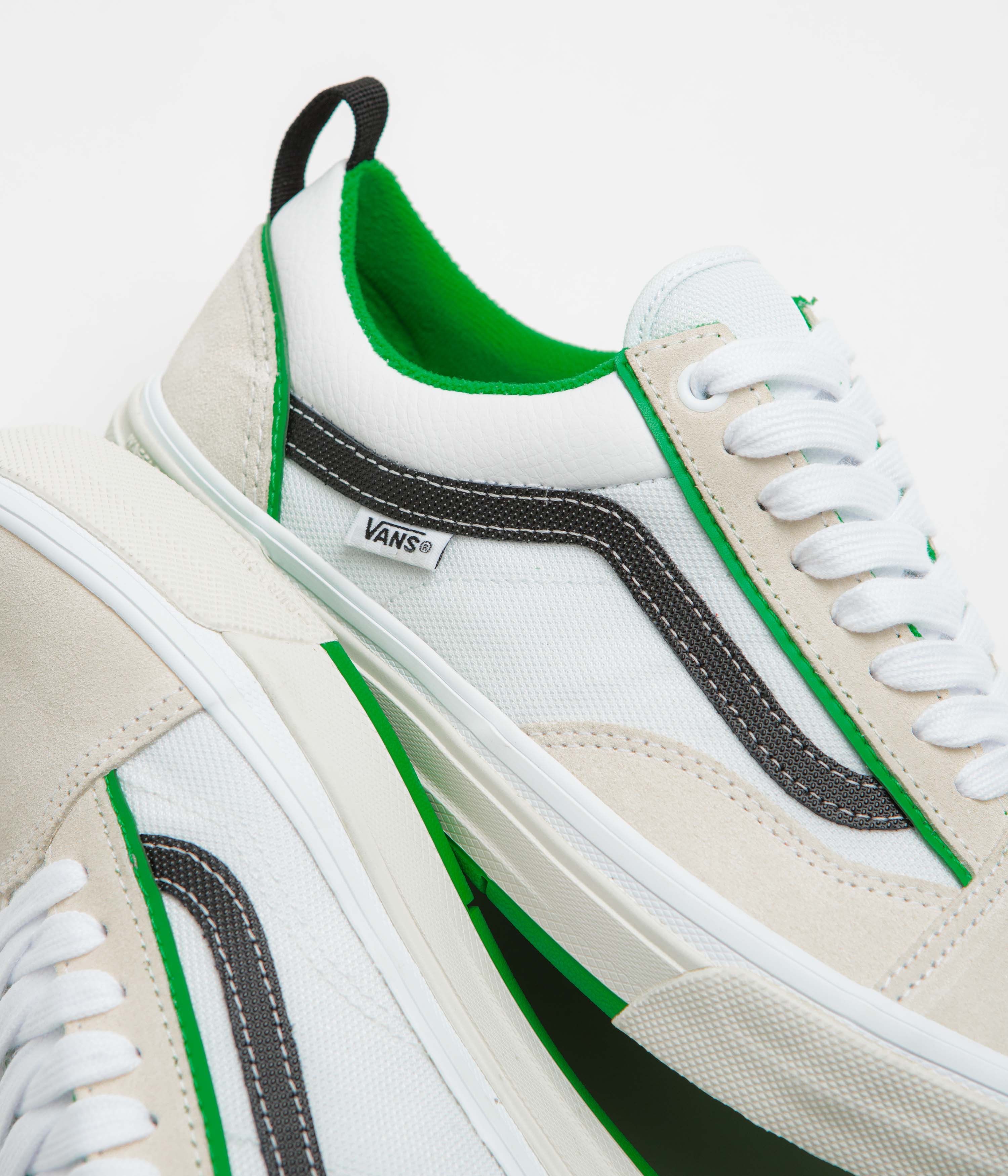 Vans Skate Old Skool Wafflecup Shoes - White / Green - Image 3