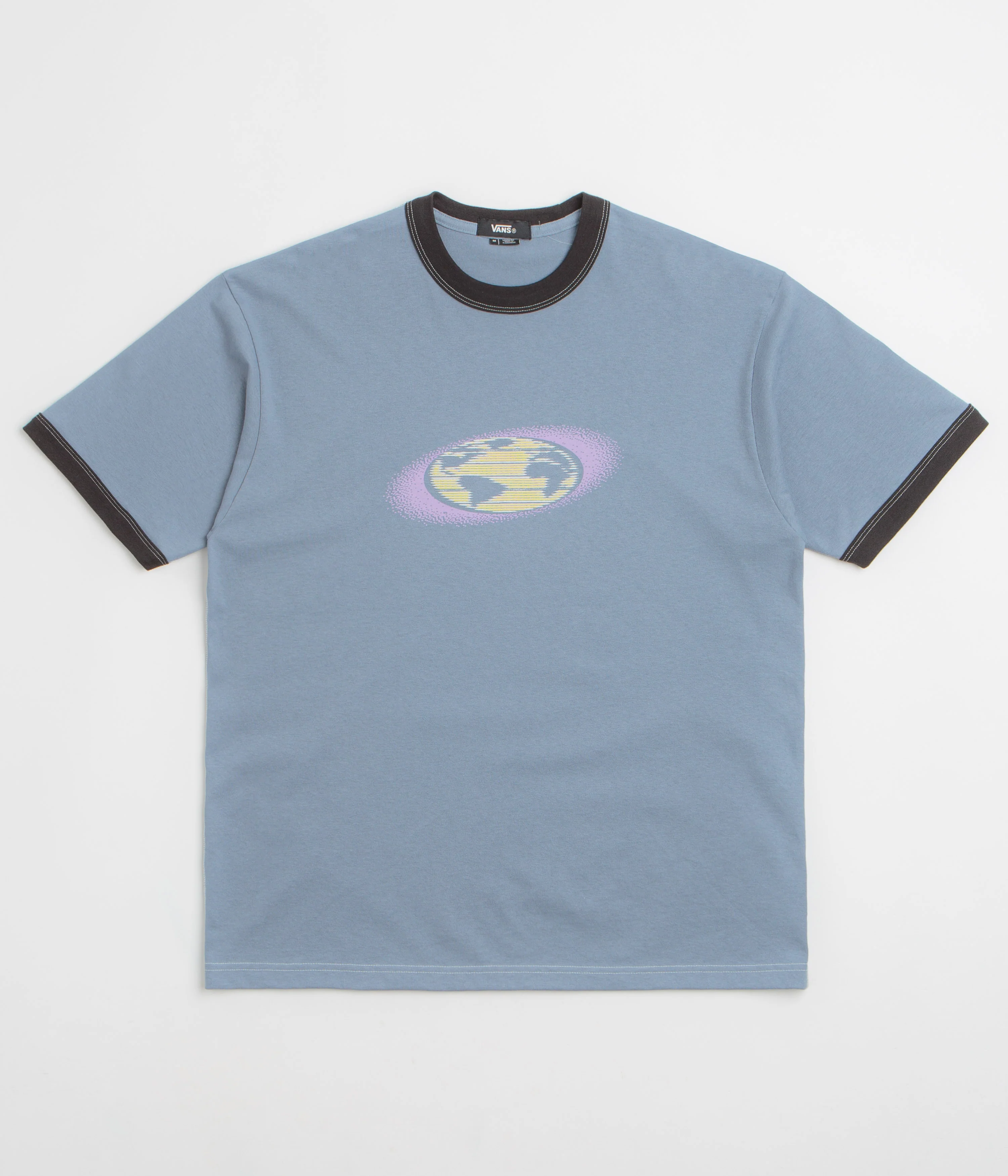 Vans Skate Pixel Globe T-Shirt - Glacial Slate