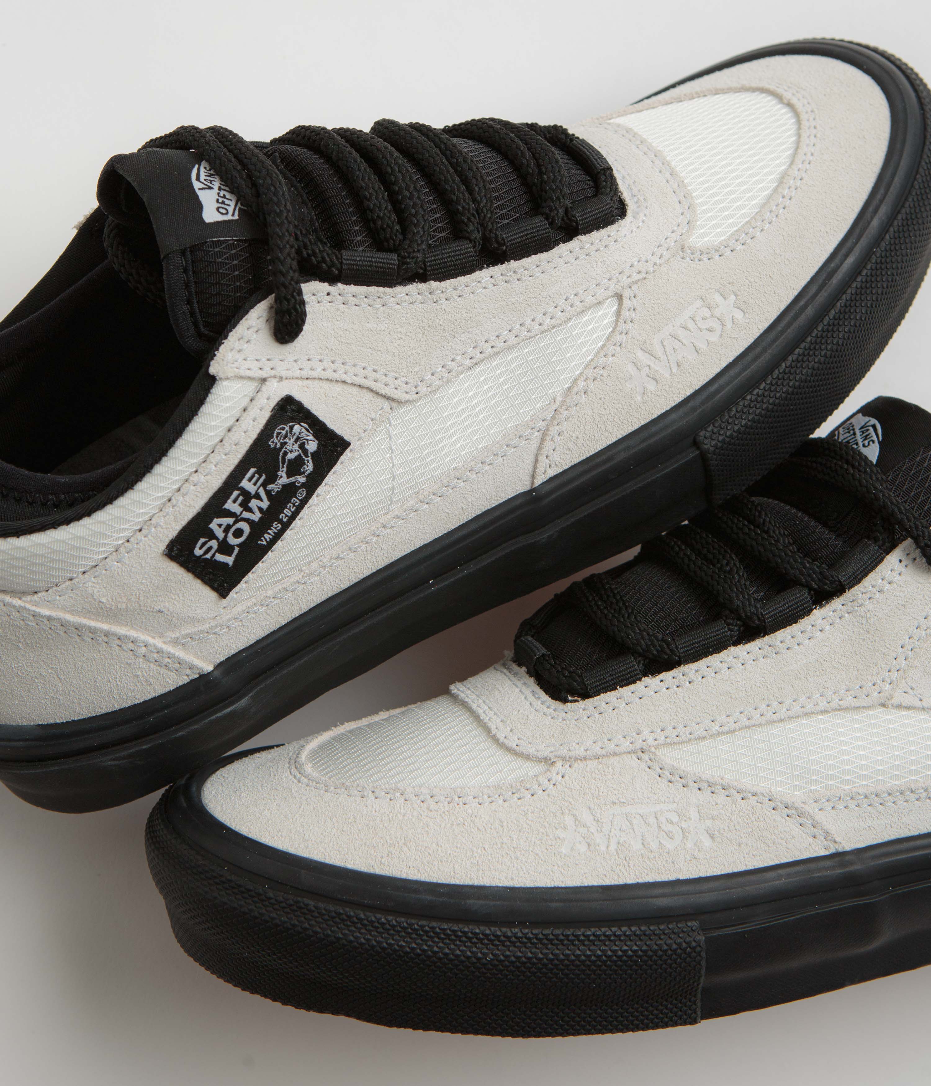 Vans Skate Safe Low Shoes - (Atiba) Bone White / Black - Image 3