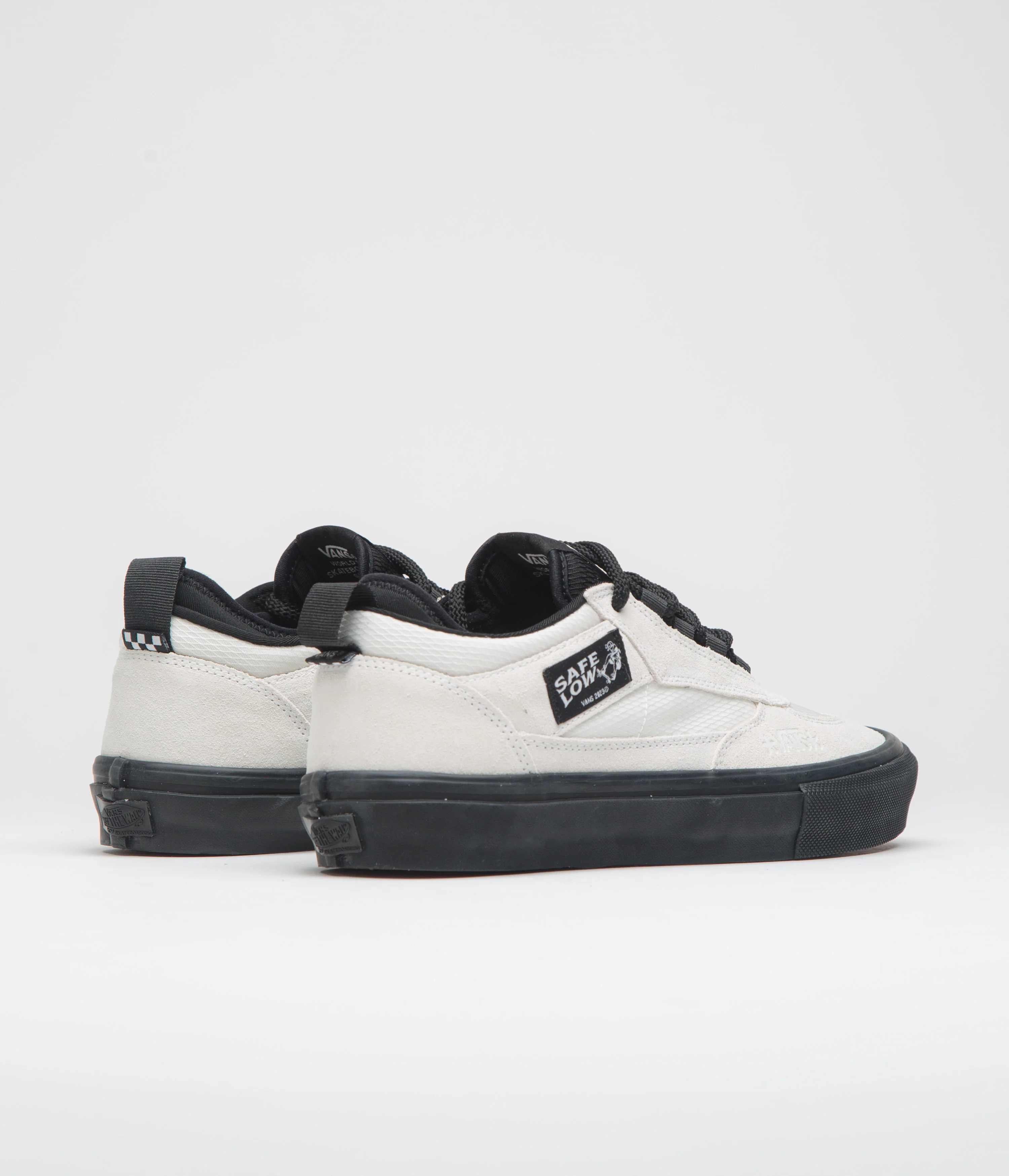 Vans Skate Safe Low Shoes - (Atiba) Bone White / Black - Image 4