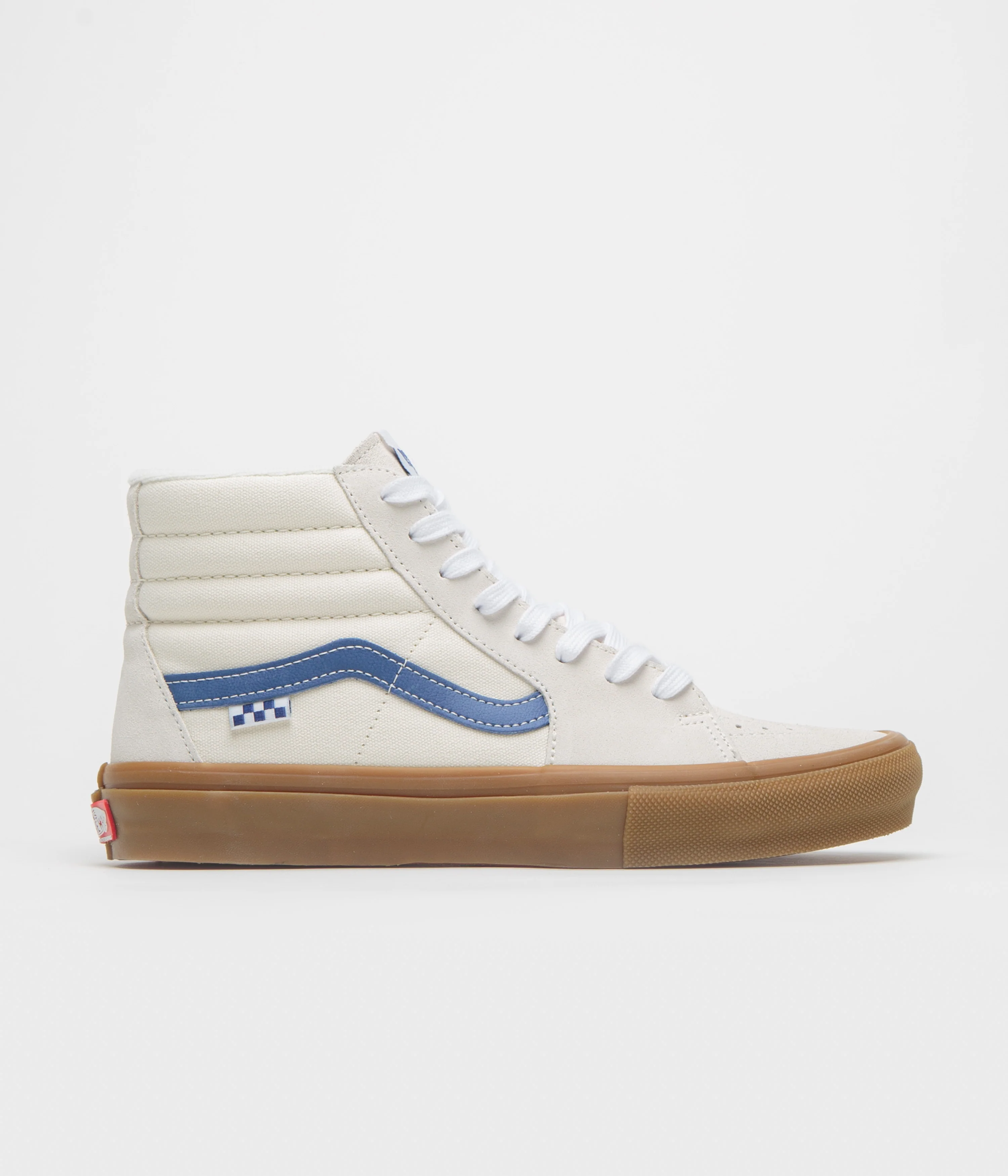 Vans Skate Sk8-Hi Shoes - Marshmallow / Blue / Gum