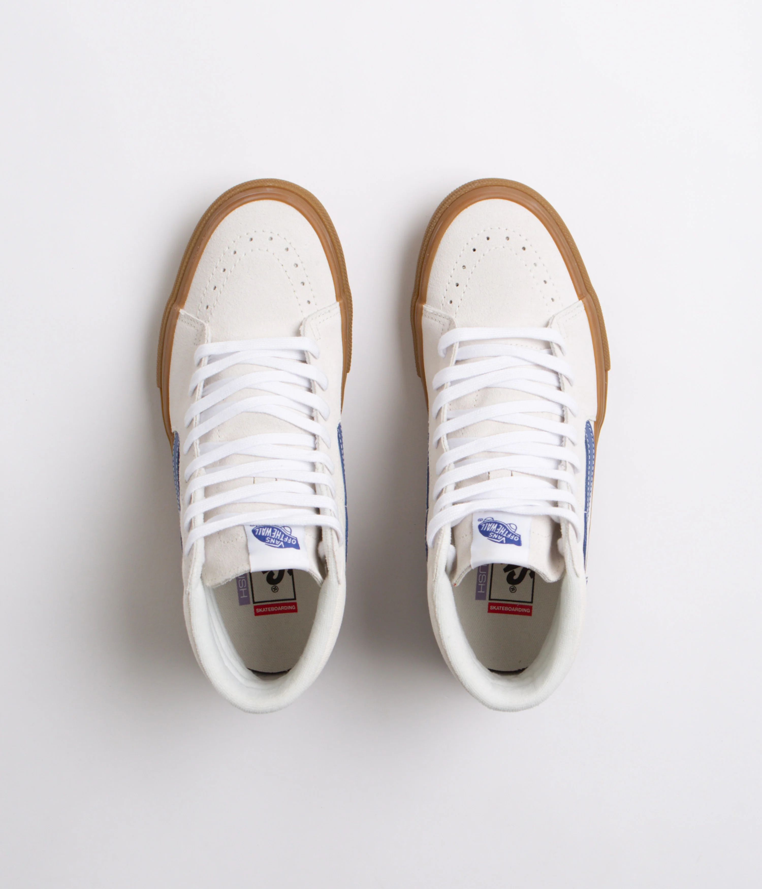 Vans Skate Sk8-Hi Shoes - Marshmallow / Blue / Gum - Image 7