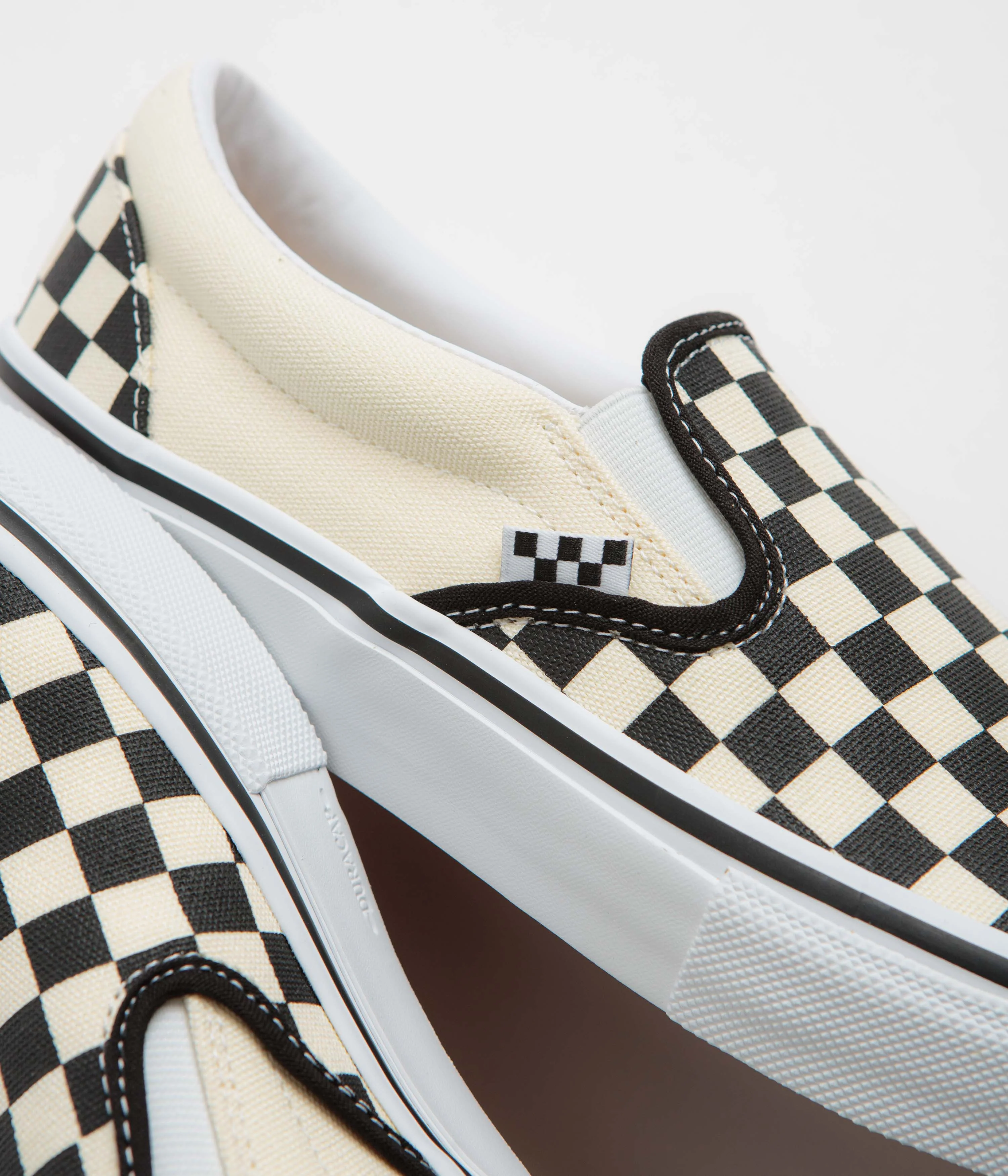 Vans Skate Slip-On Shoes - (Checkerboard) Black / Off White - Image 3