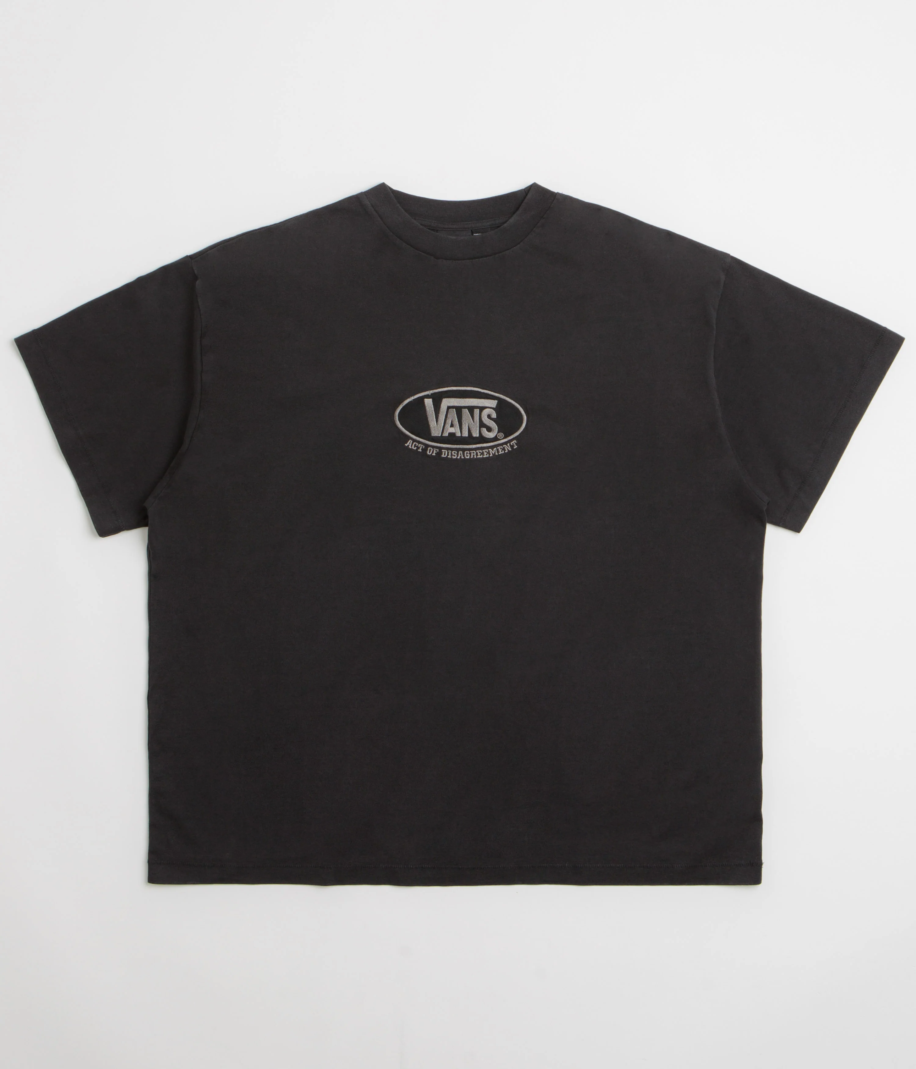 Vans x SlamJam AOD Oval Logo T-Shirt - Washed Black