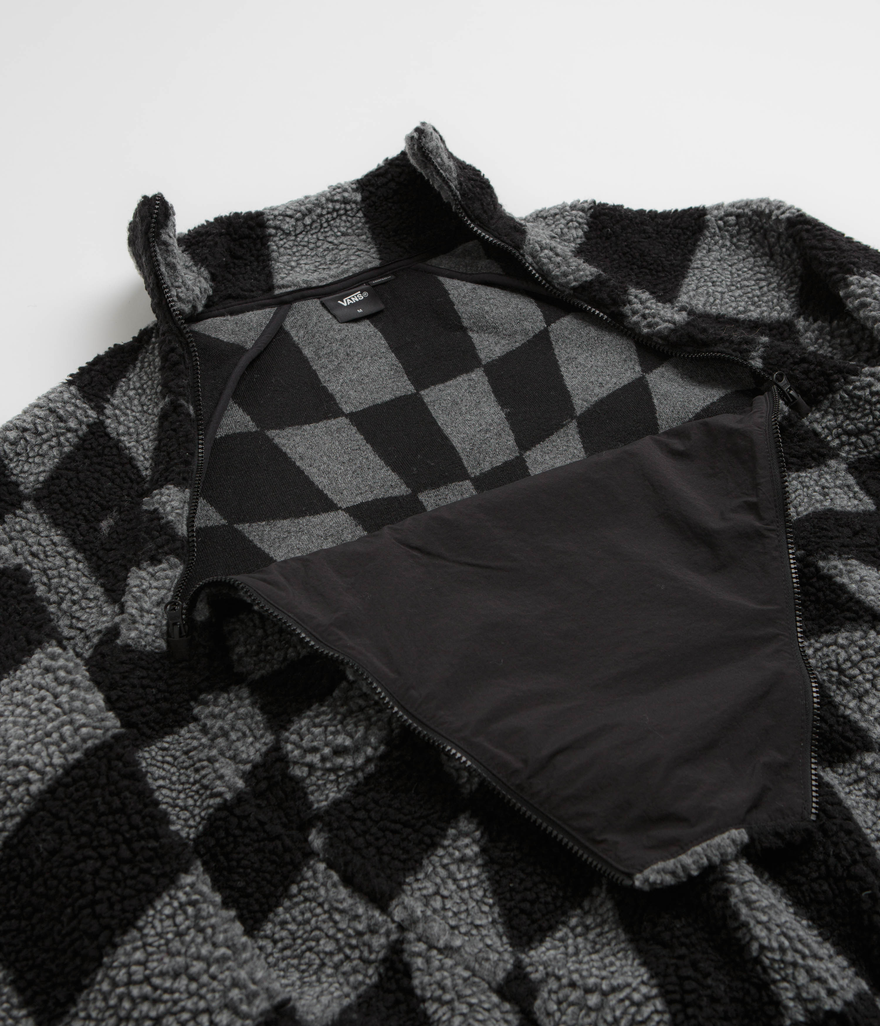 Vans x SlamJam AOD Relief Check Pullover Fleece - Smoked Pearl - Image 3