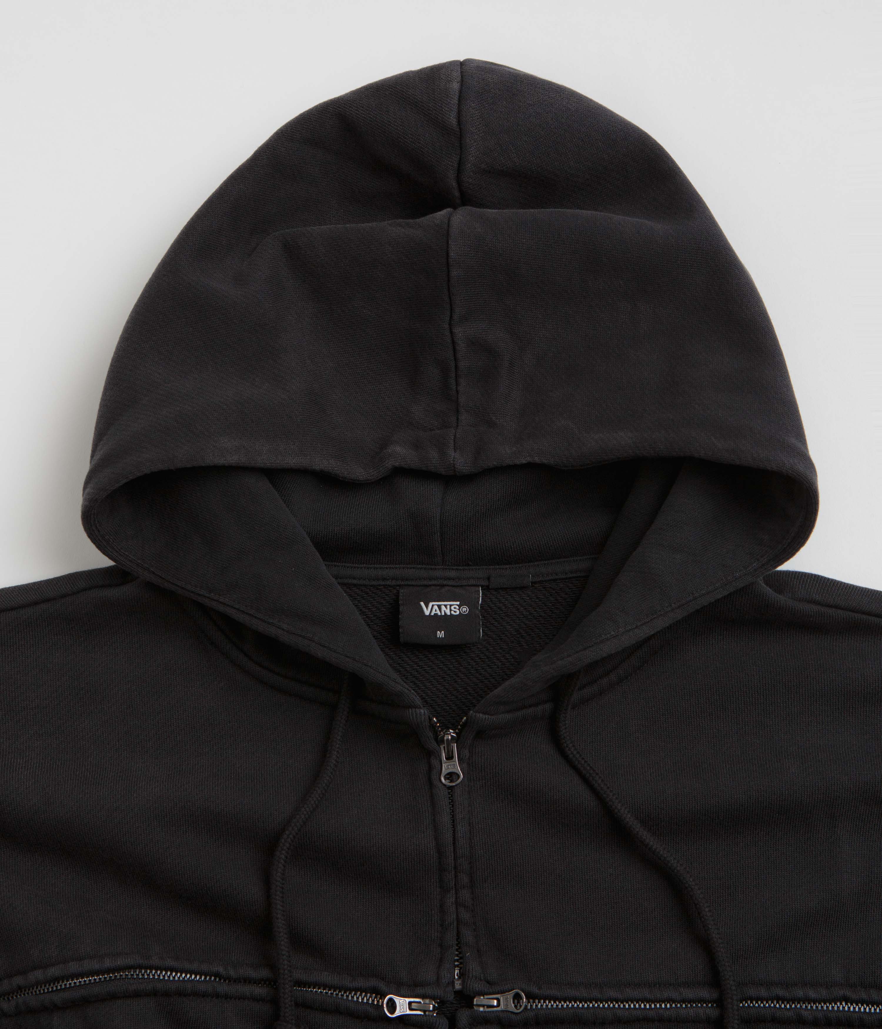 Vans x SlamJam AOD T Zipped Hoodie - Washed Black - Image 4