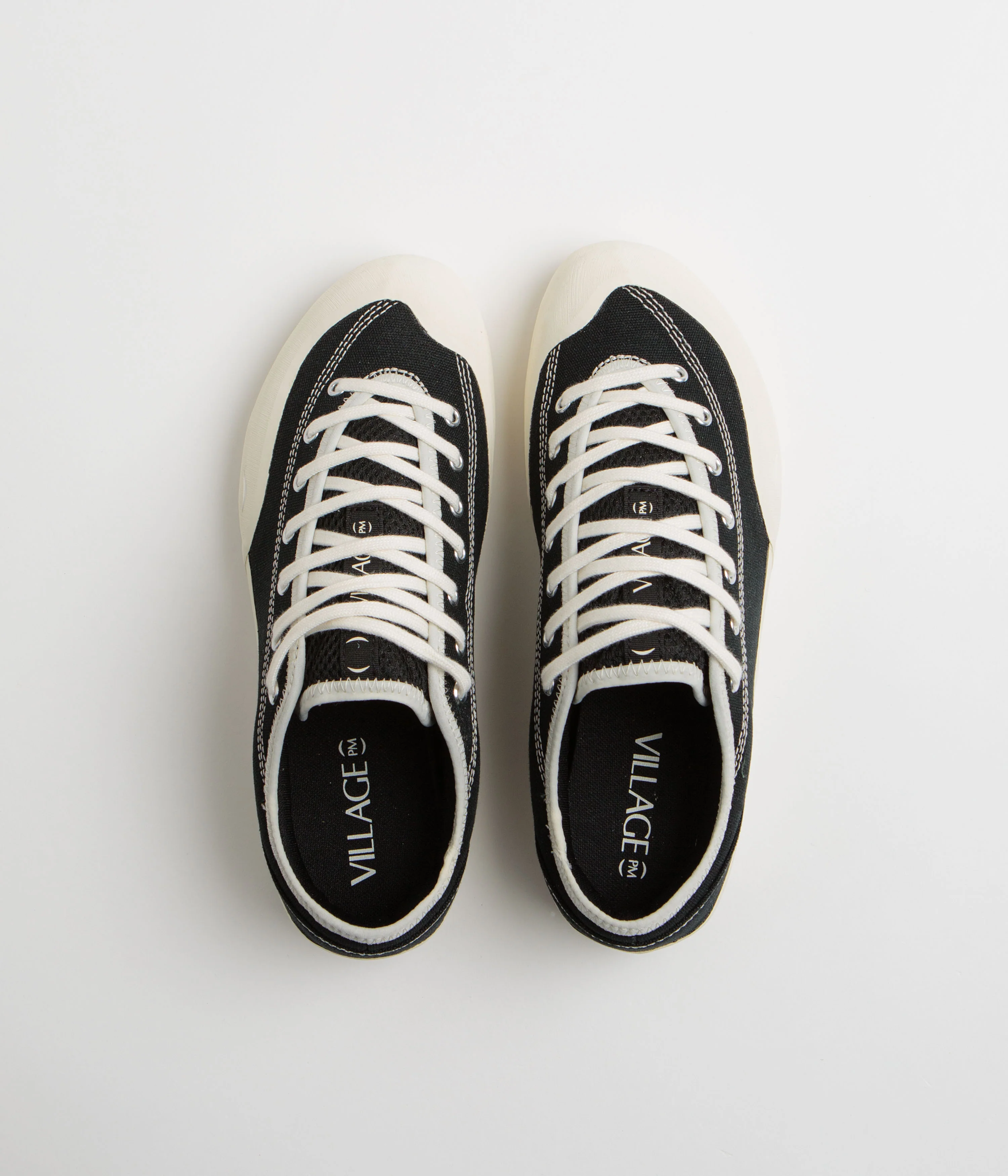 Village PM 1.30 PM Canvas Shoes - Black / Whisper White - Image 7