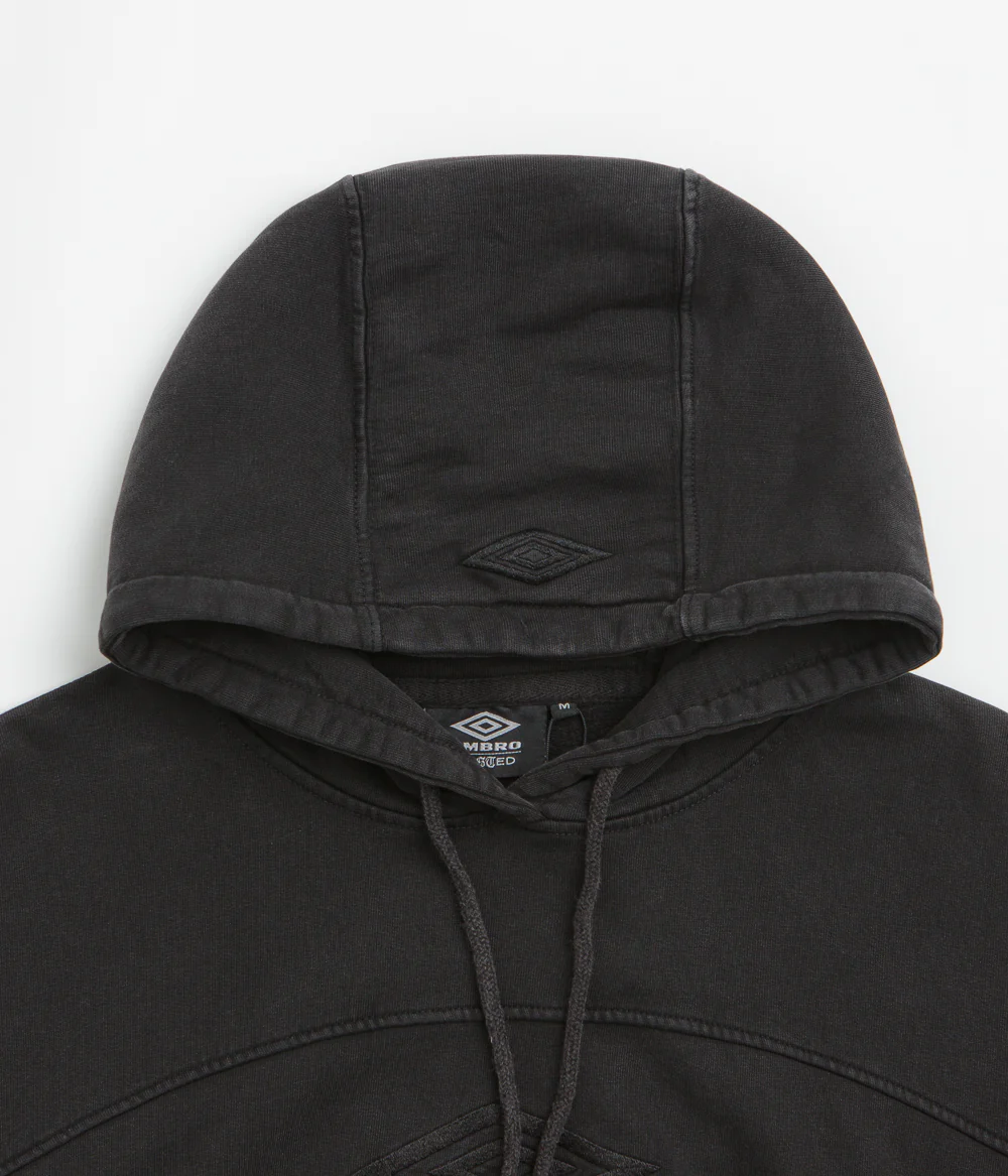 Wasted Paris x Umbro Boxy Hoodie - Faded Black - Image 2