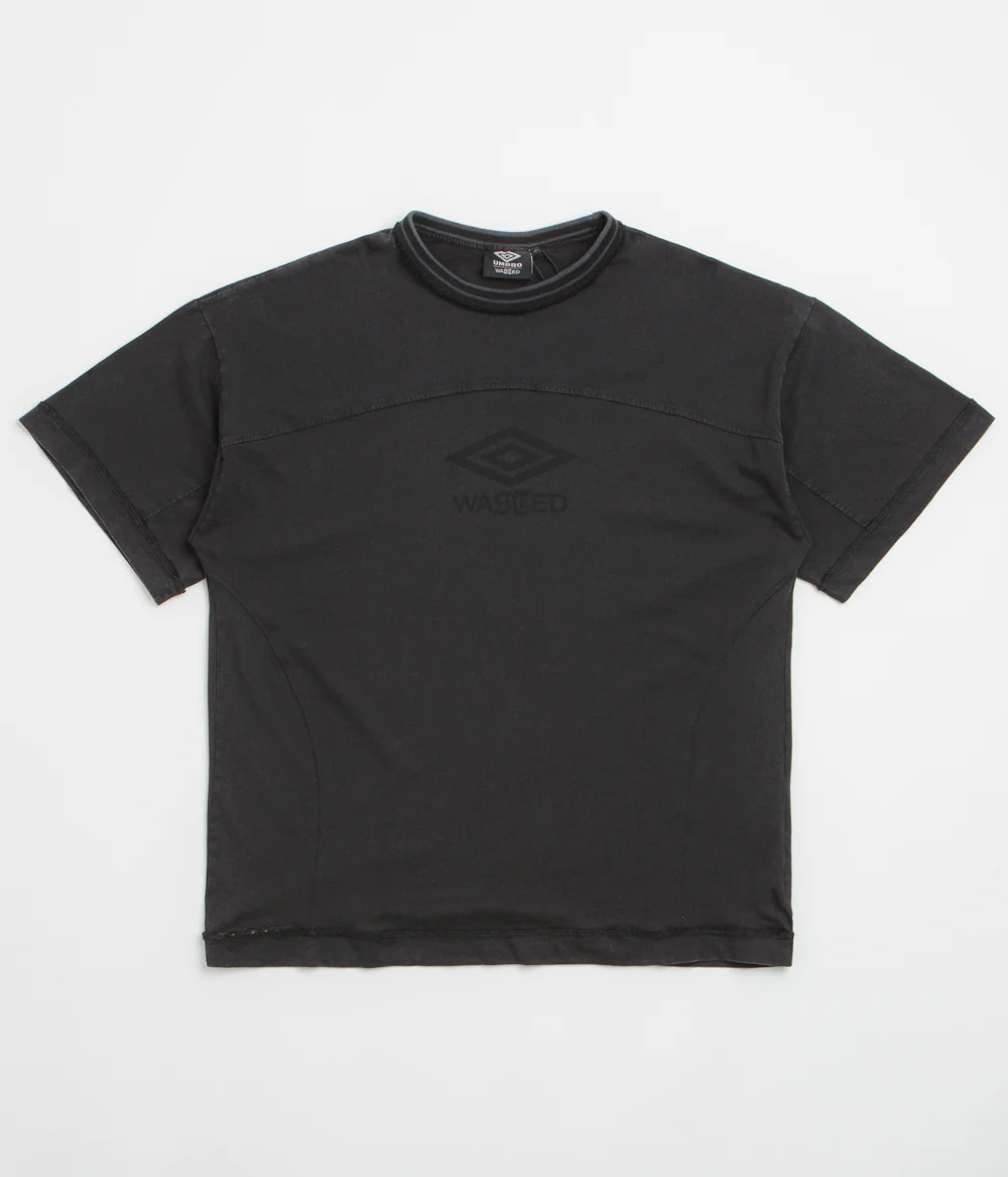 Wasted Paris x Umbro Boxy T-Shirt - Faded Black