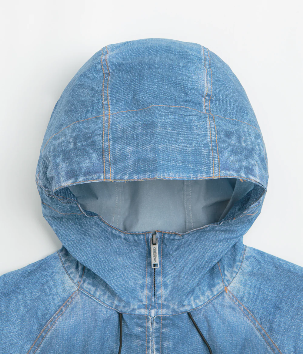 Wasted Paris x Umbro Trompe L'Oeil Windbreaker Jacket - Washed Blue - Image 4