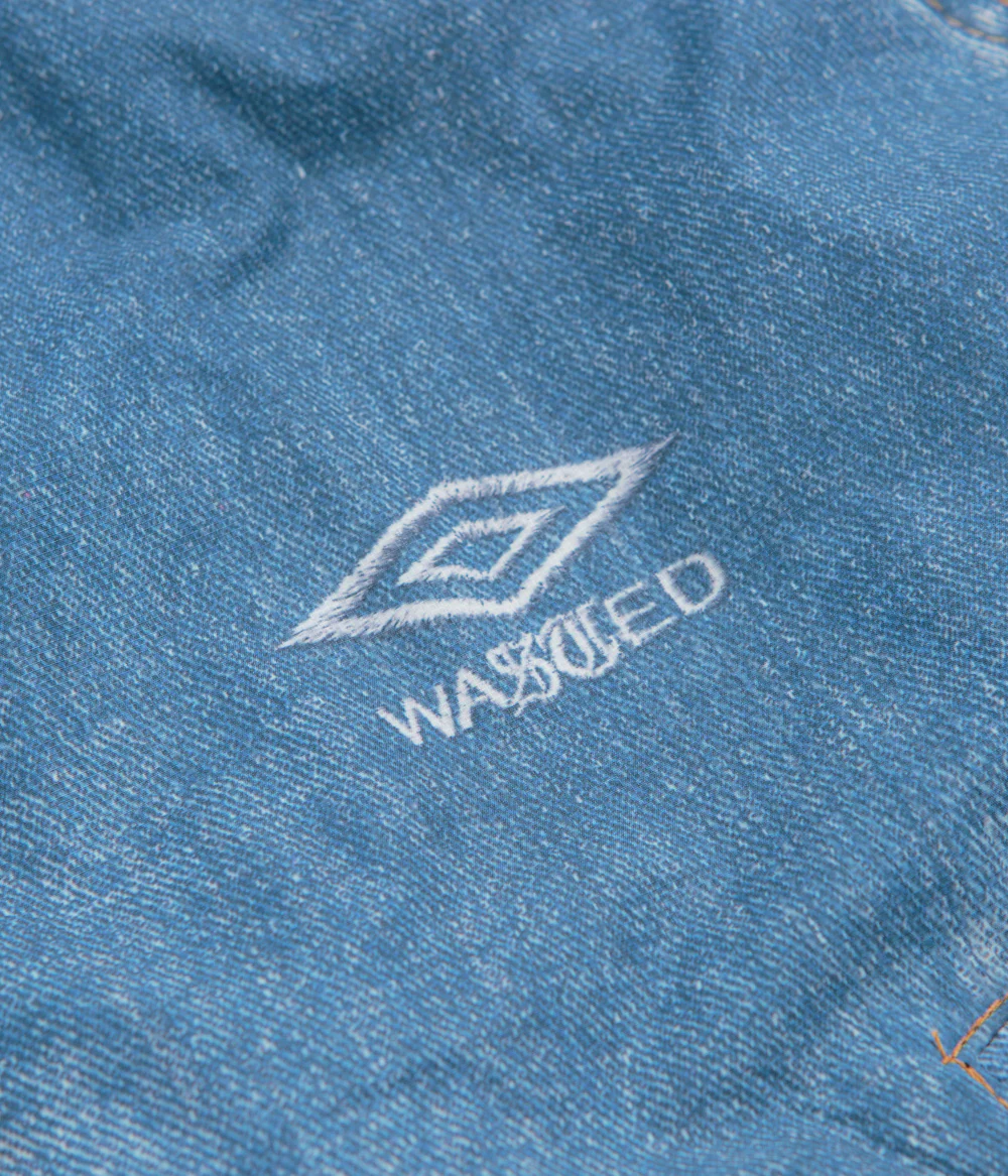 Wasted Paris x Umbro Trompe L'Oeil Windbreaker Jacket - Washed Blue - Image 5