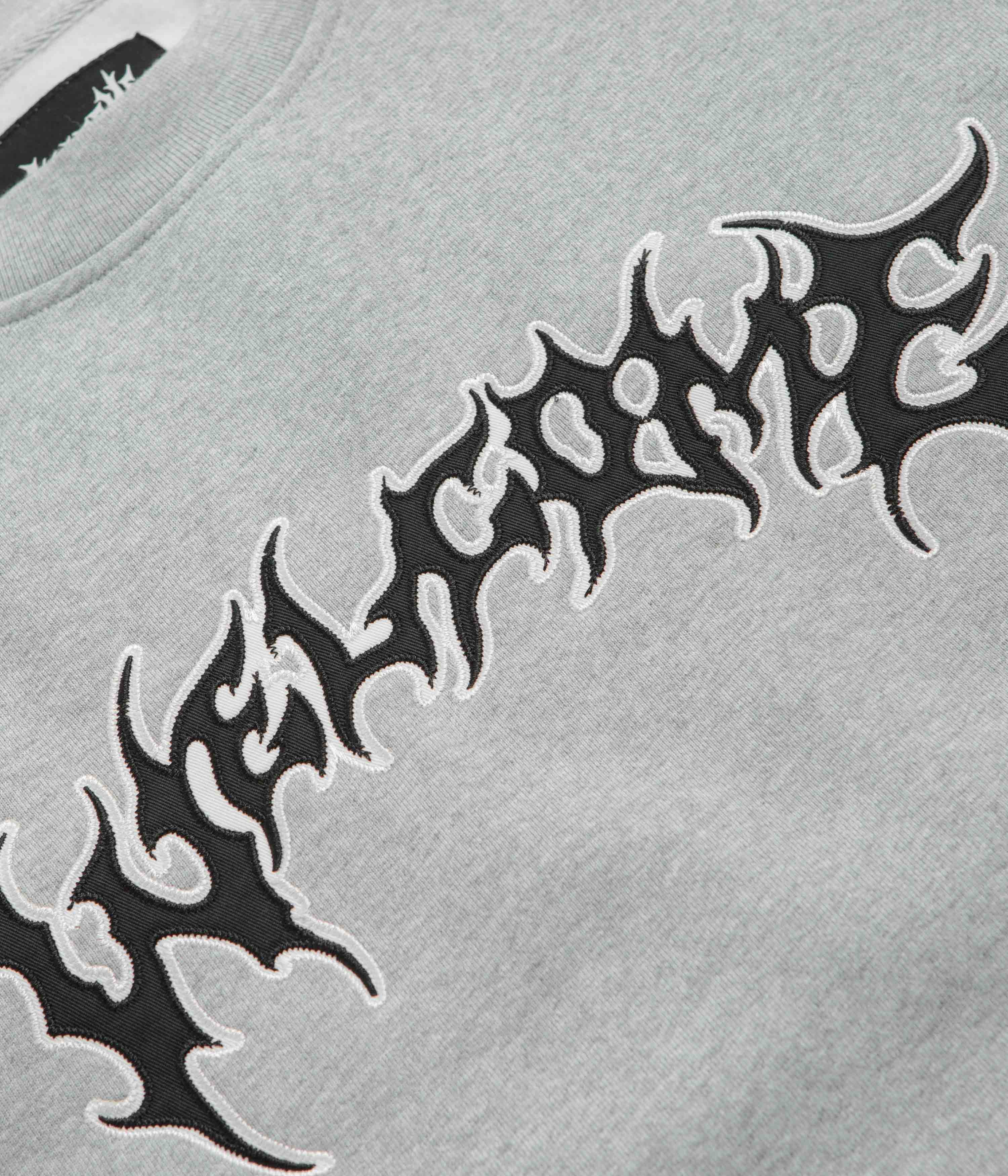 Welcome Barb Applique Crewneck Sweatshirt - Heather - Image 3