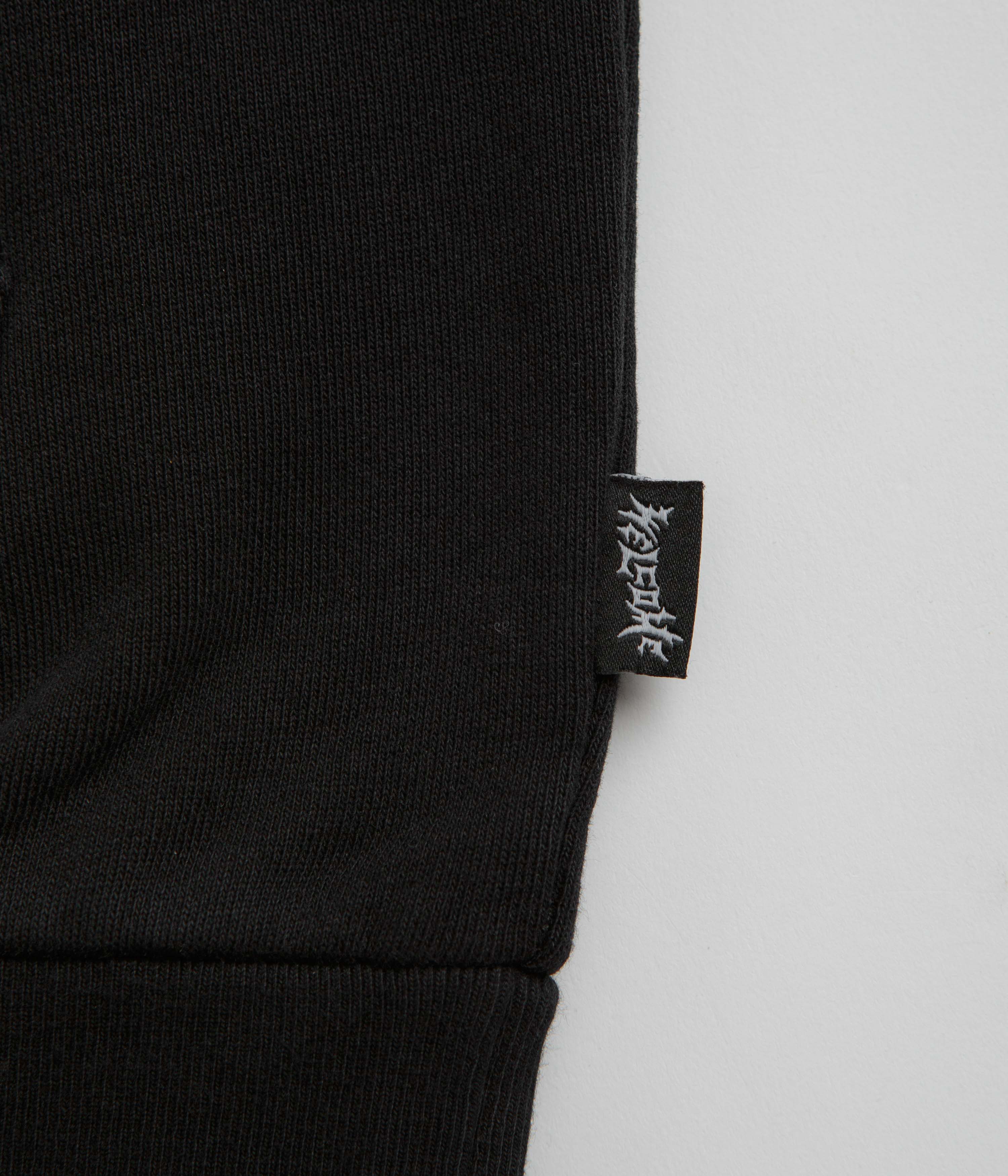 Welcome Barb Sleeve Embroidered Pigment-Dyed Hoodie - Black - Image 4