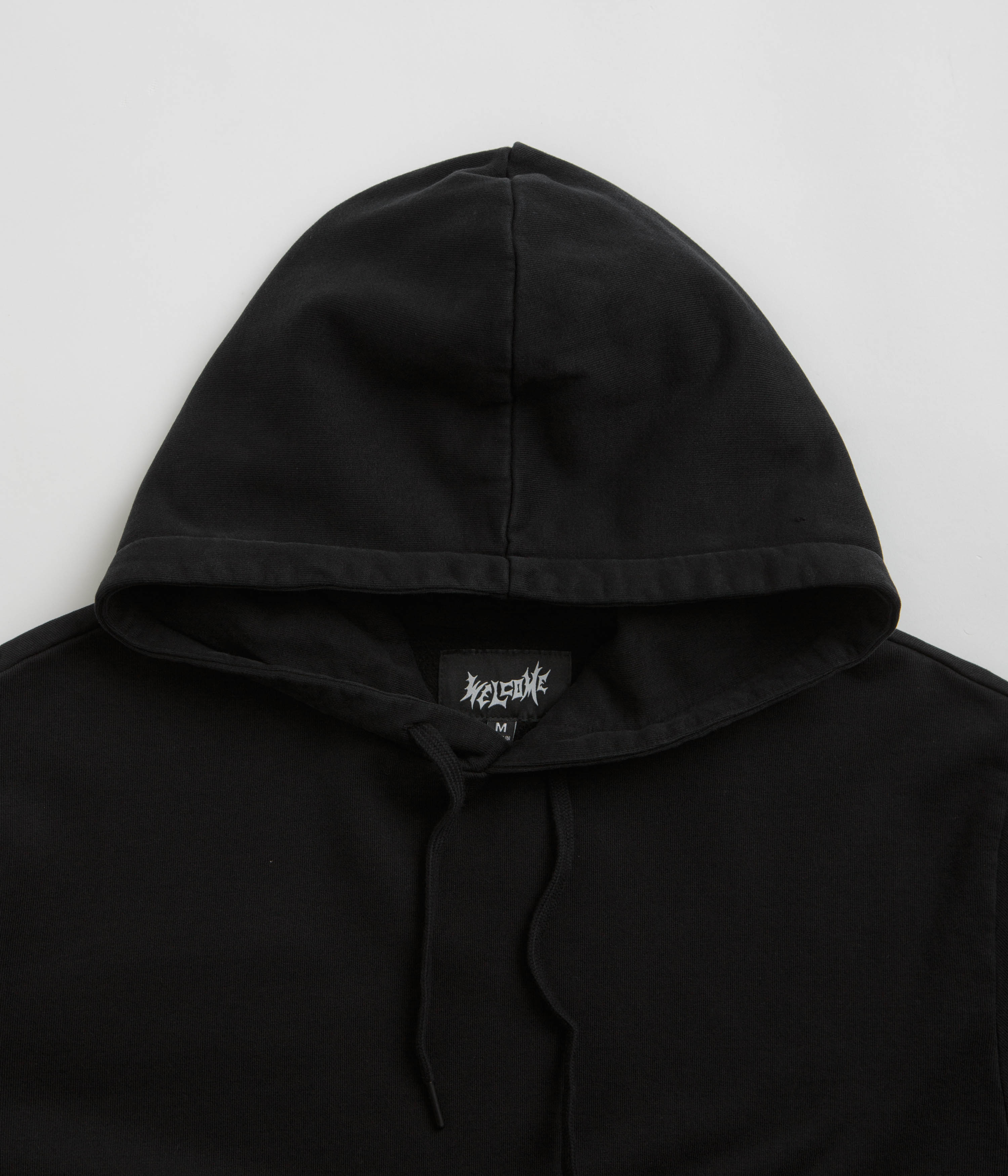 Welcome Barb Sleeve Embroidered Pigment-Dyed Hoodie - Black - Image 5