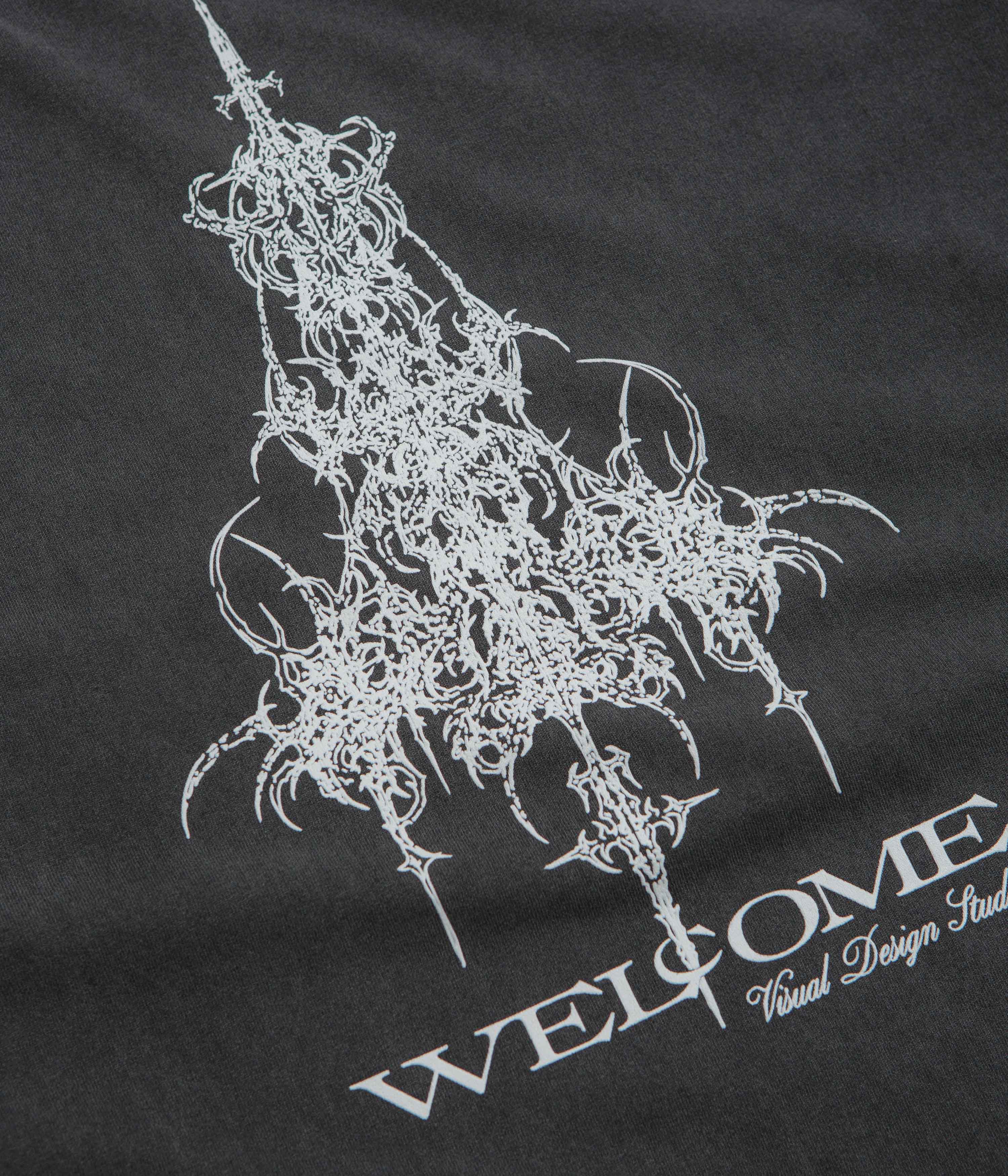 Welcome Chandelier T-Shirt - Vintage Black - Image 3