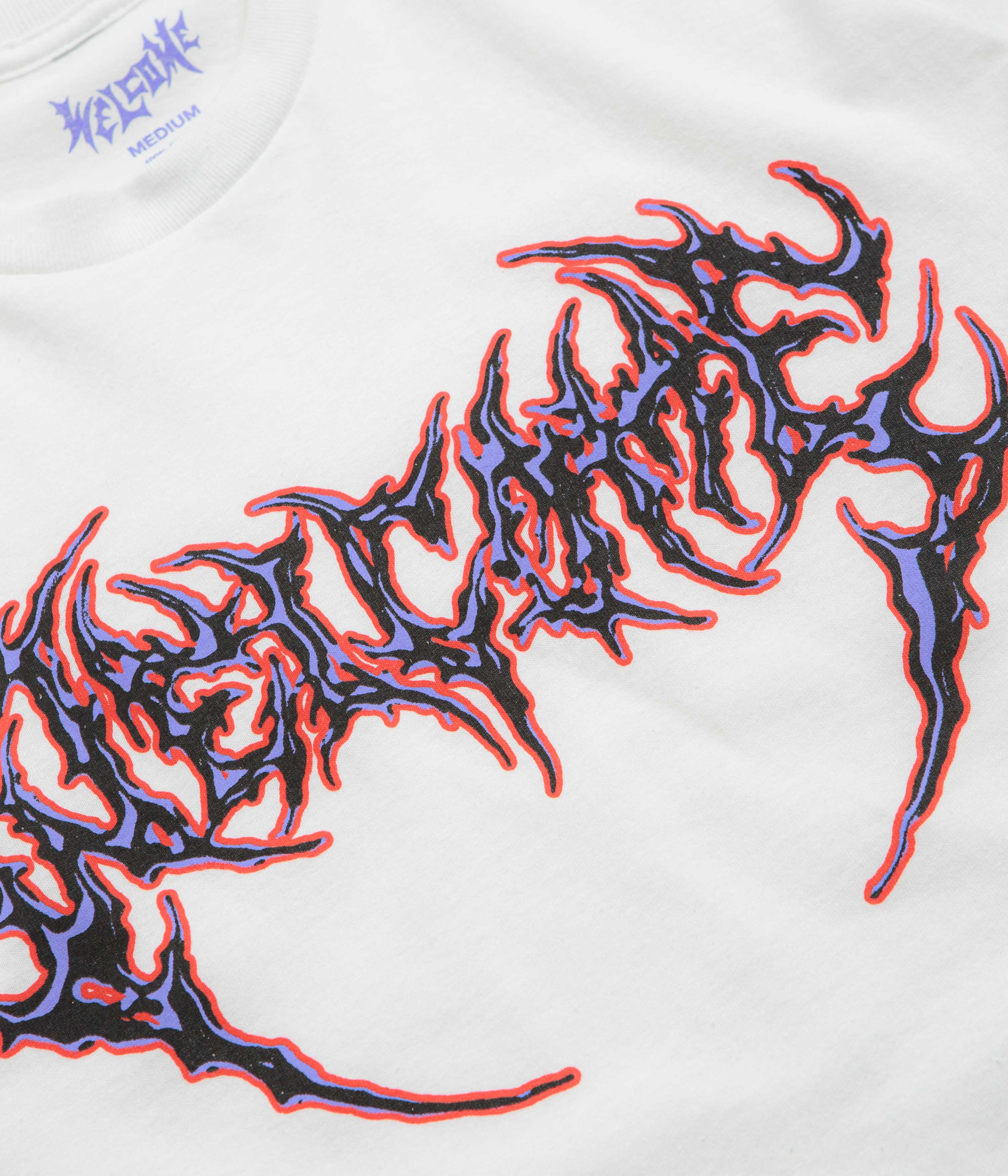 Welcome Fang T-Shirt - White / Purple / Red - Image 3